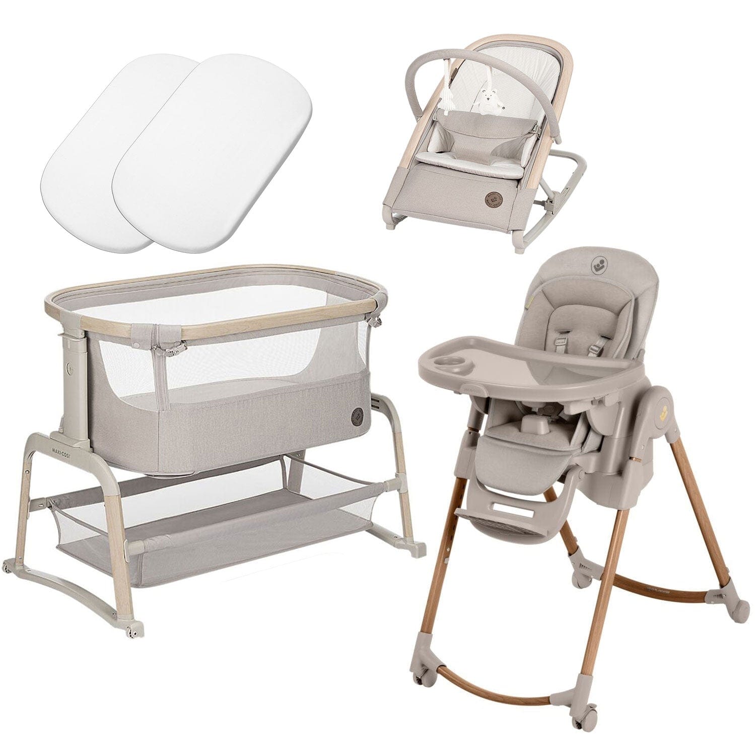 Maxi-Cosi Home Complete Bundle in Classic Beige Cribs 17814-HOME-COM-BEI 8712930013525