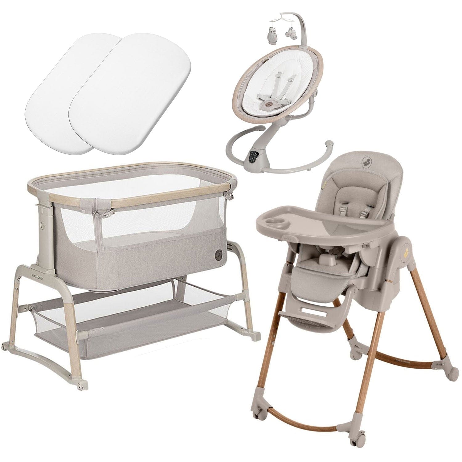 Maxi-Cosi Home Premium Bundle in Classic Beige Cribs 17818-HOME-PRE-BEI 8712930013525