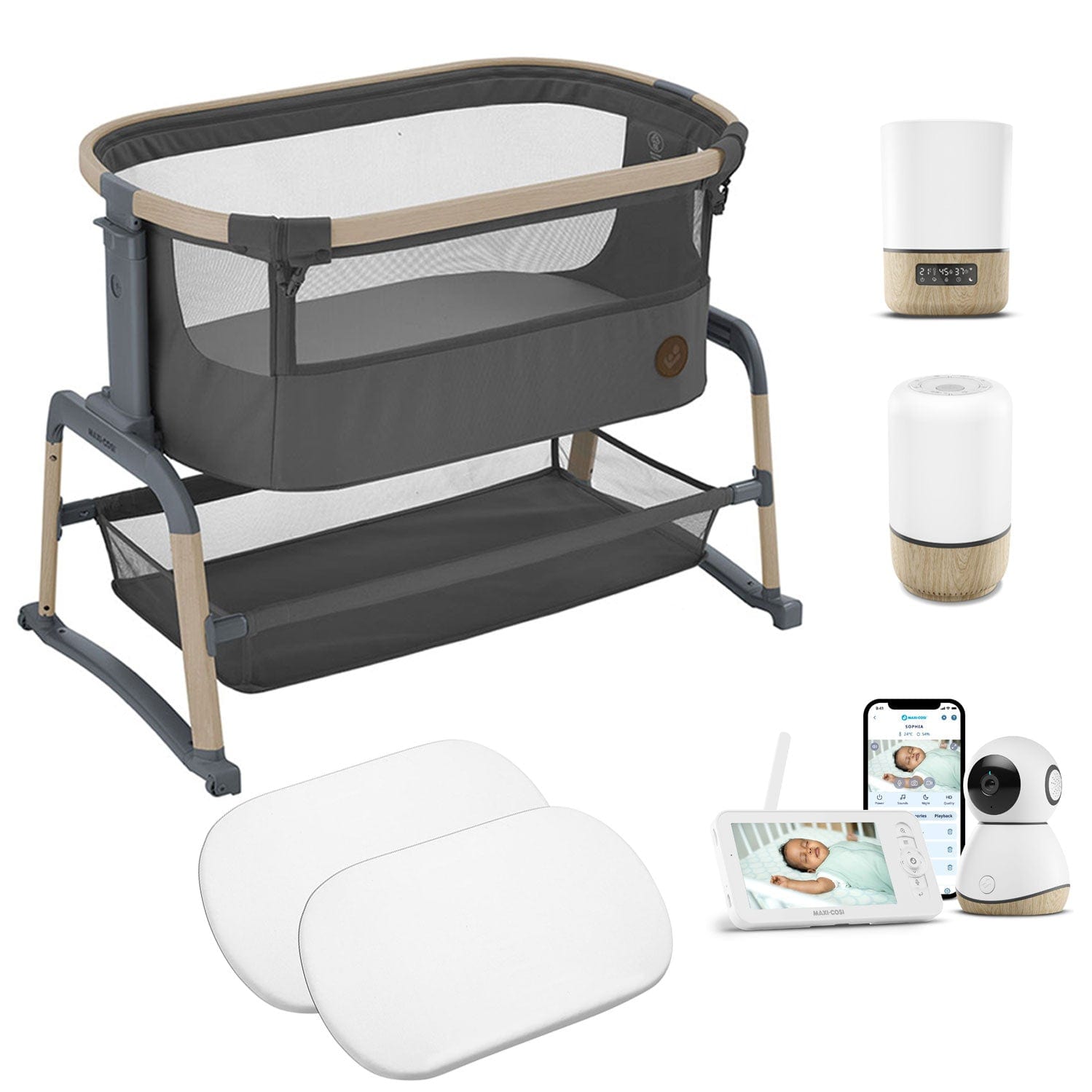 Maxi-Cosi Home Ultimate Sleep Bundle in Beyond Graphite Cribs 17819-HOME-ULT-GRA 3220660003204