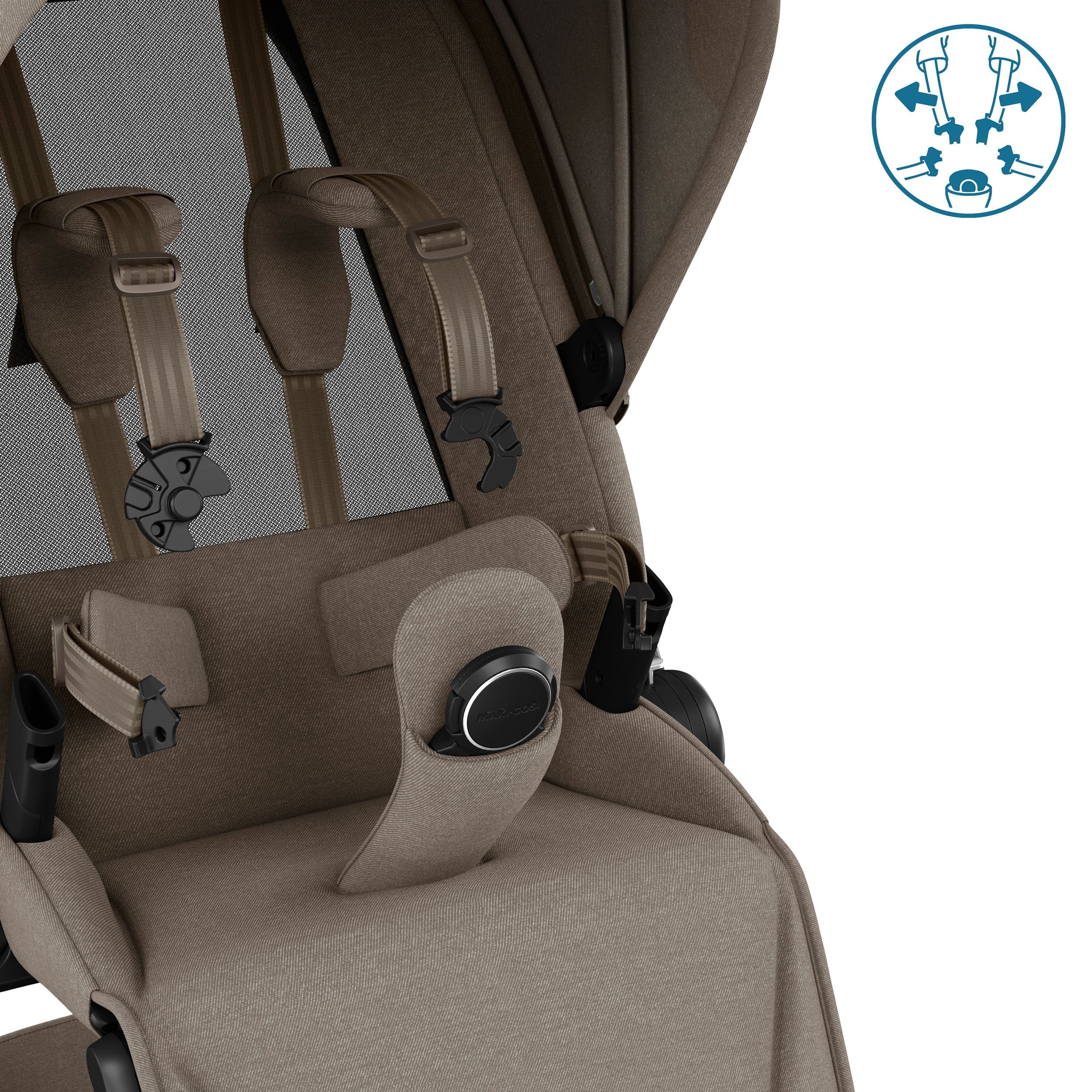 Maxi-Cosi FAME 10 Piece Premium Bundle in Twillic Truffle (Black Wheels) Travel Systems KF64100000