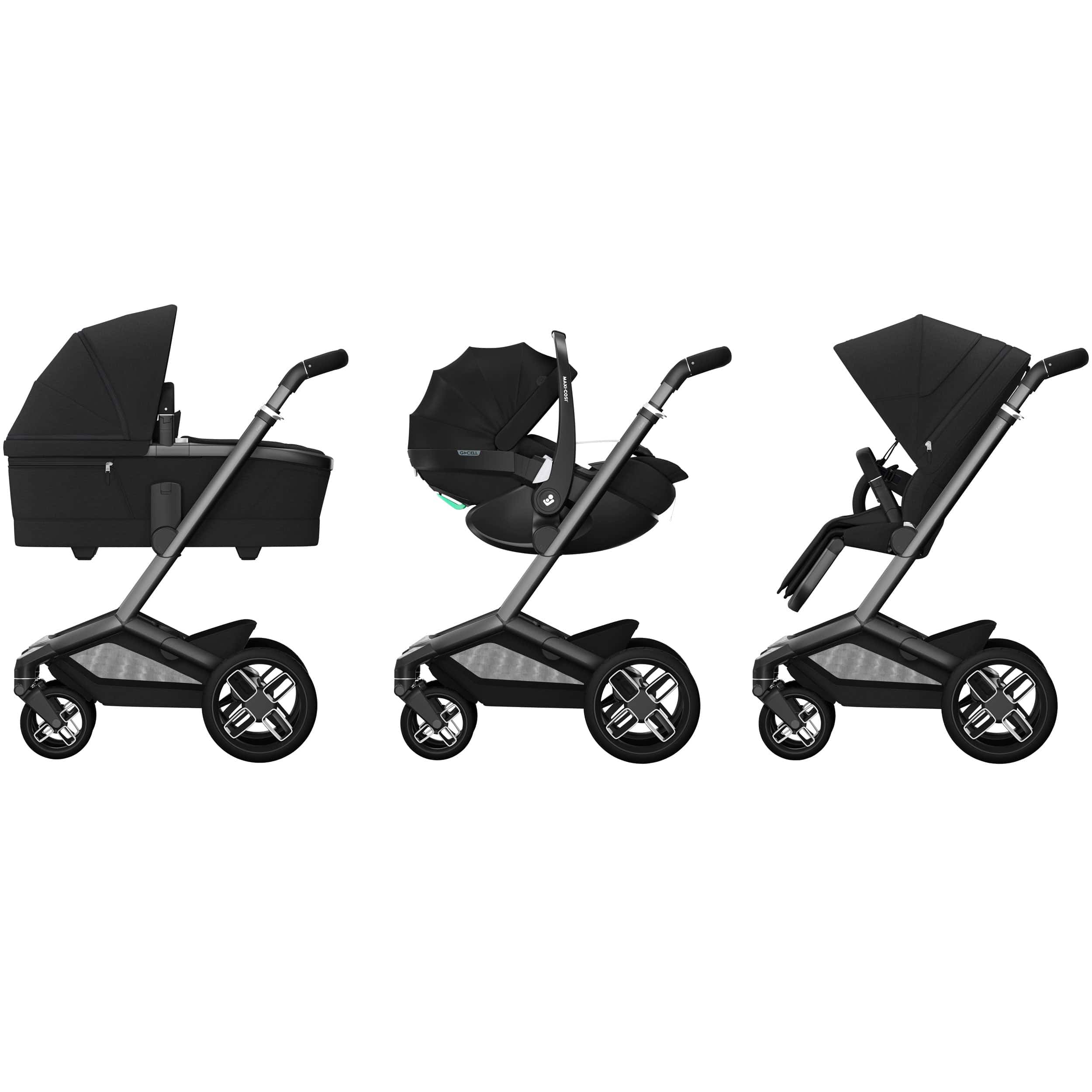 Maxi-Cosi FAME 7 Piece Essential Bundle in Twillic Black Travel Systems KF64400000