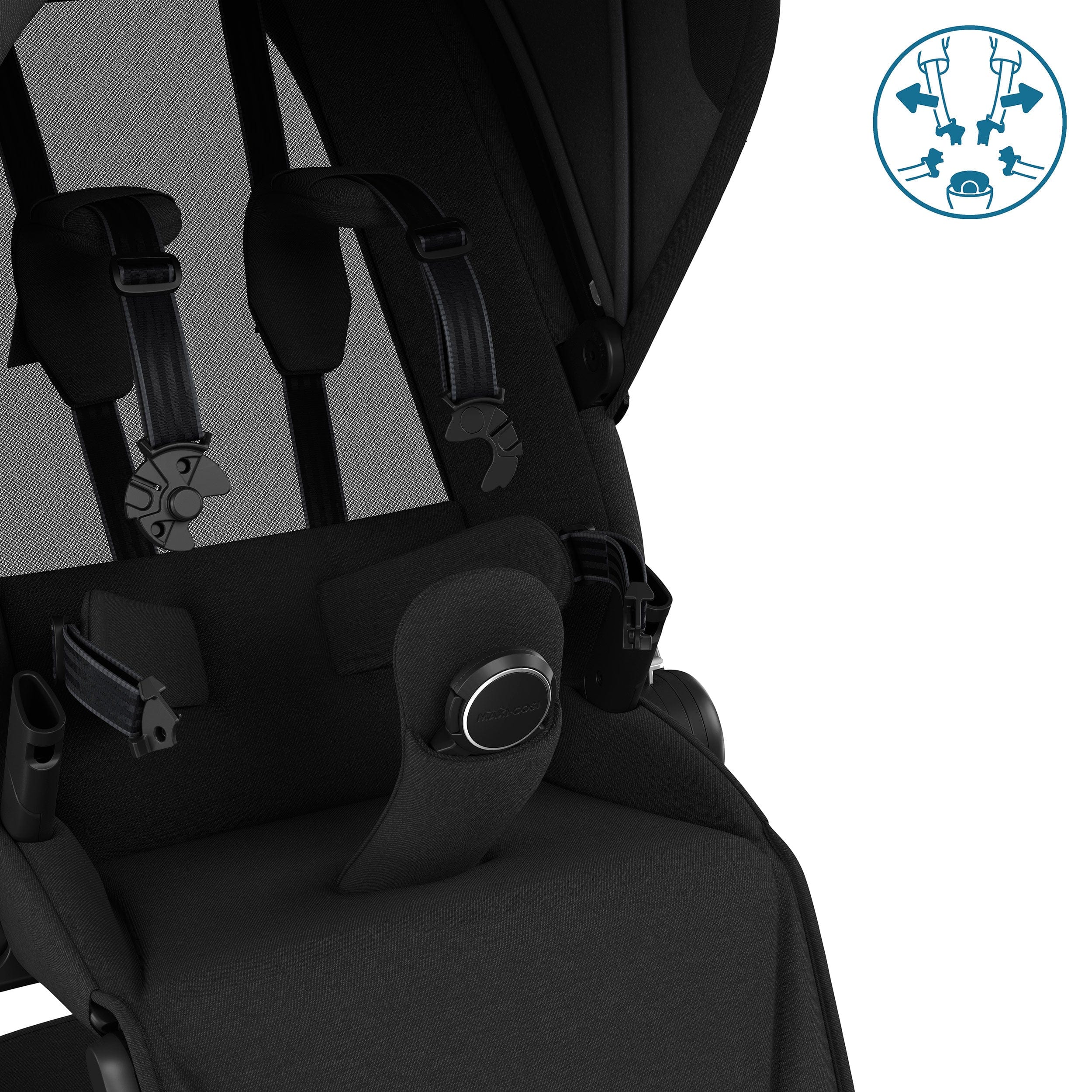 Maxi-Cosi FAME 7 Piece Essential Bundle in Twillic Black Travel Systems KF64400000