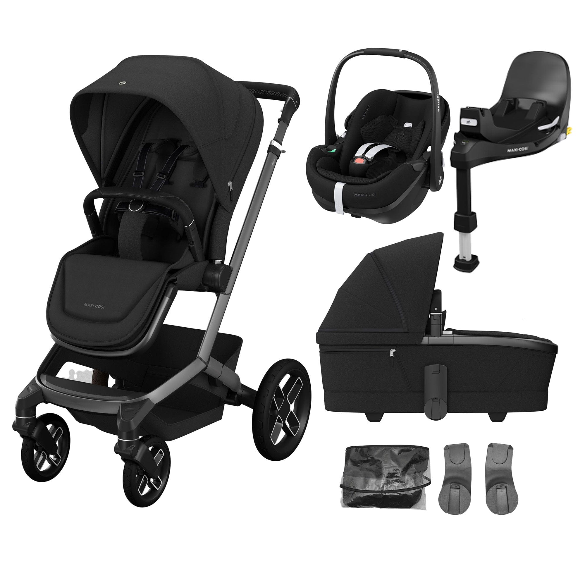 Maxi-Cosi FAME Travel System (Pebble 360 Pro & Base KIT) in Twillic Black Travel Systems