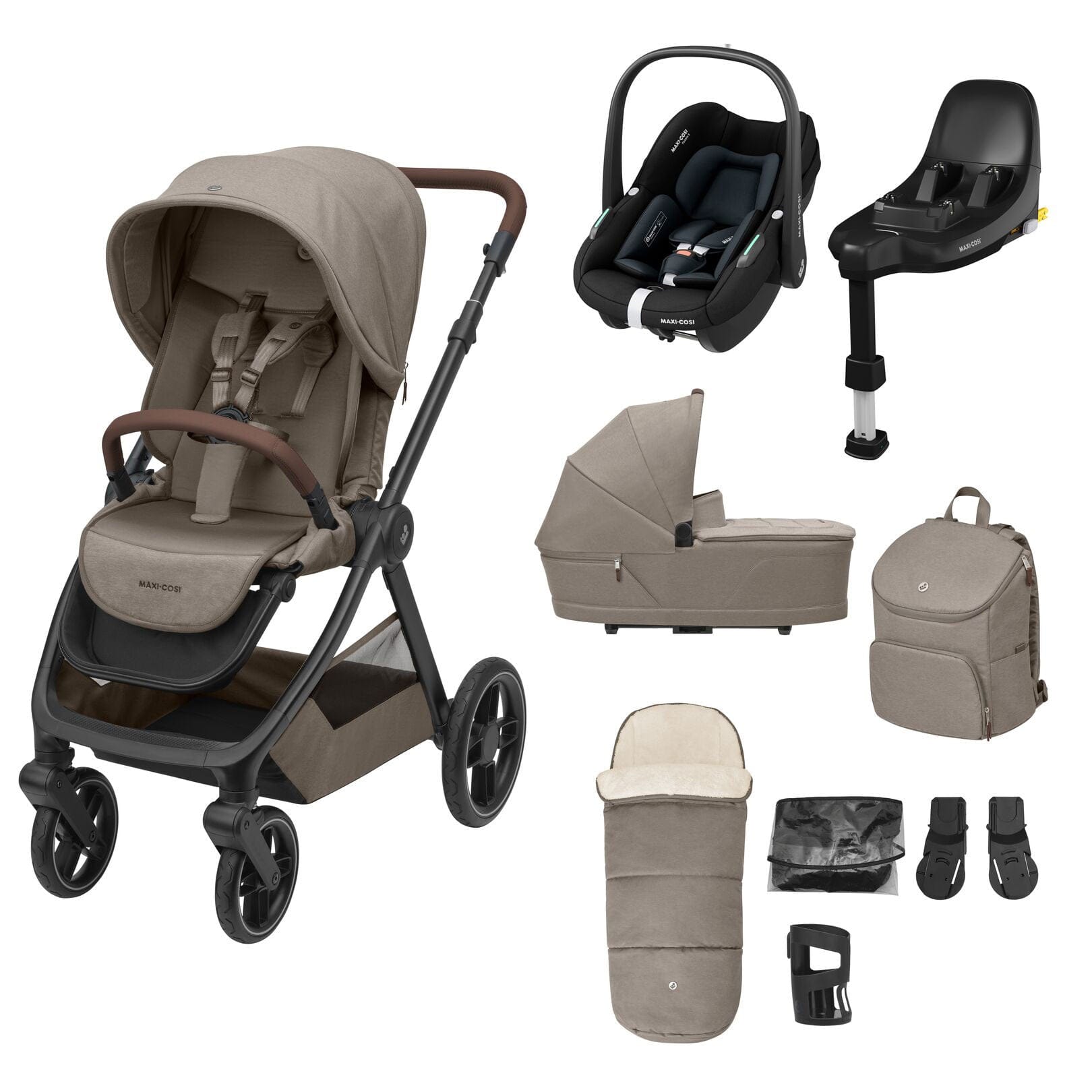 Maxi-Cosi Oxford 9pc Select Travel System in Truffle Travel Systems KF61400000 8712930009061