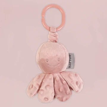 Nattou Vibrating Octopus Toy in Dusty Pink Soft Animals NATLAP876537 5414673876537