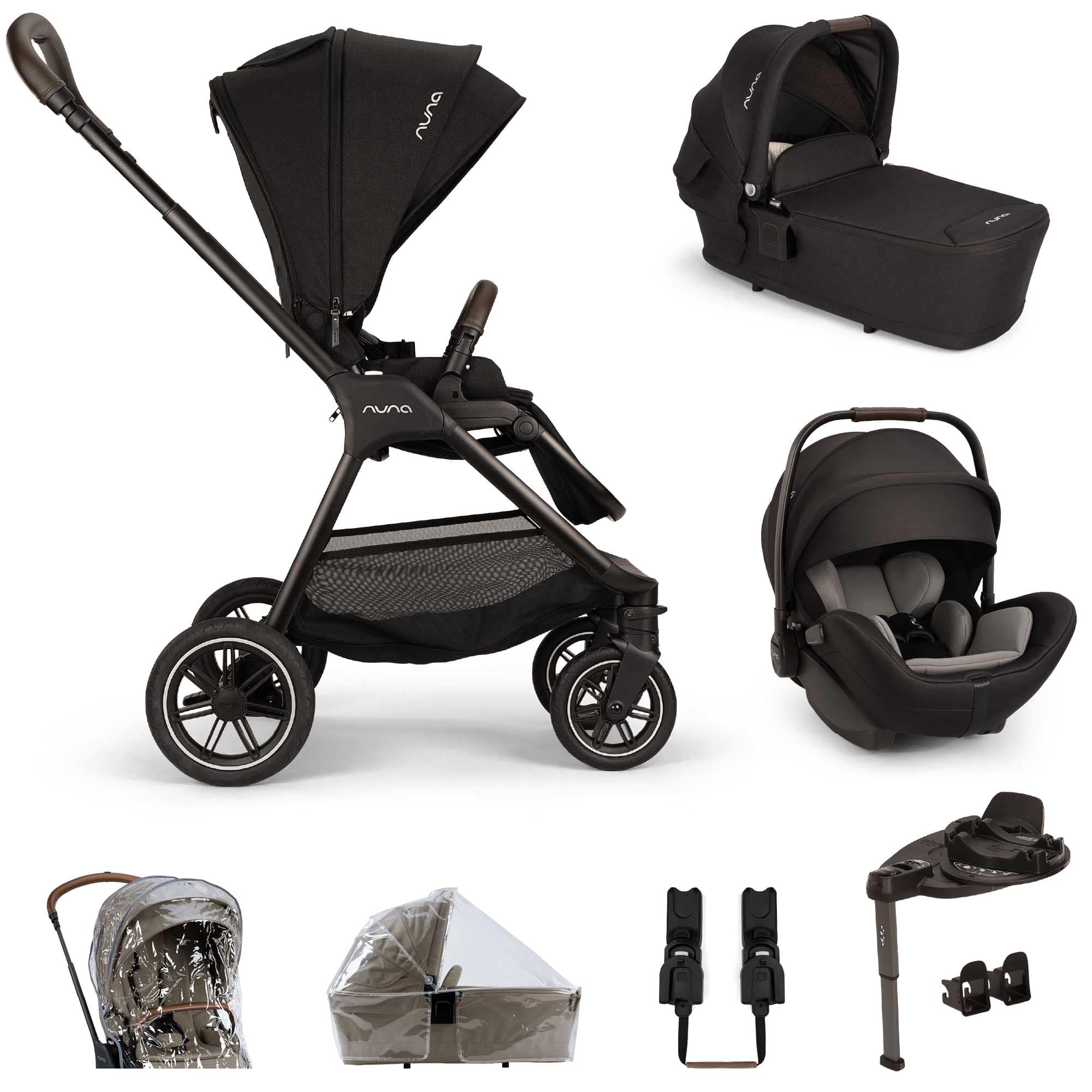 Nuna TRIV Next & ARRA Flex & BASE Curv Bundle in Caviar Travel Systems Z2BNTRIV1042UK 5056080617817