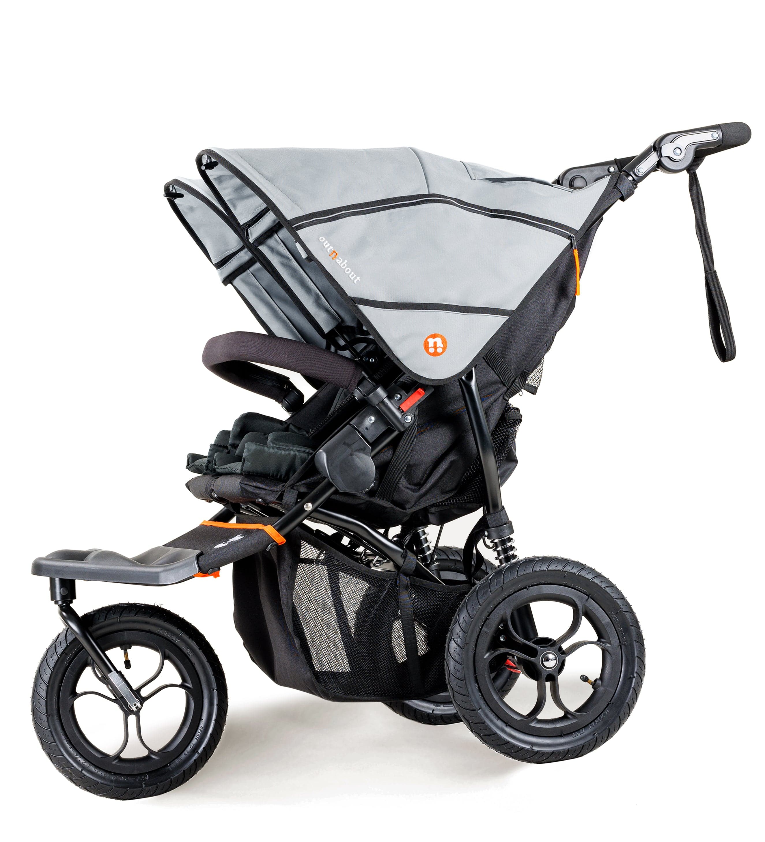 Out n About Nipper Double Duo Comfort Bundle in Rock Salt Grey 3 Wheeler Pushchair Bundles 15782-DTN-COM-RSG 5060167546112