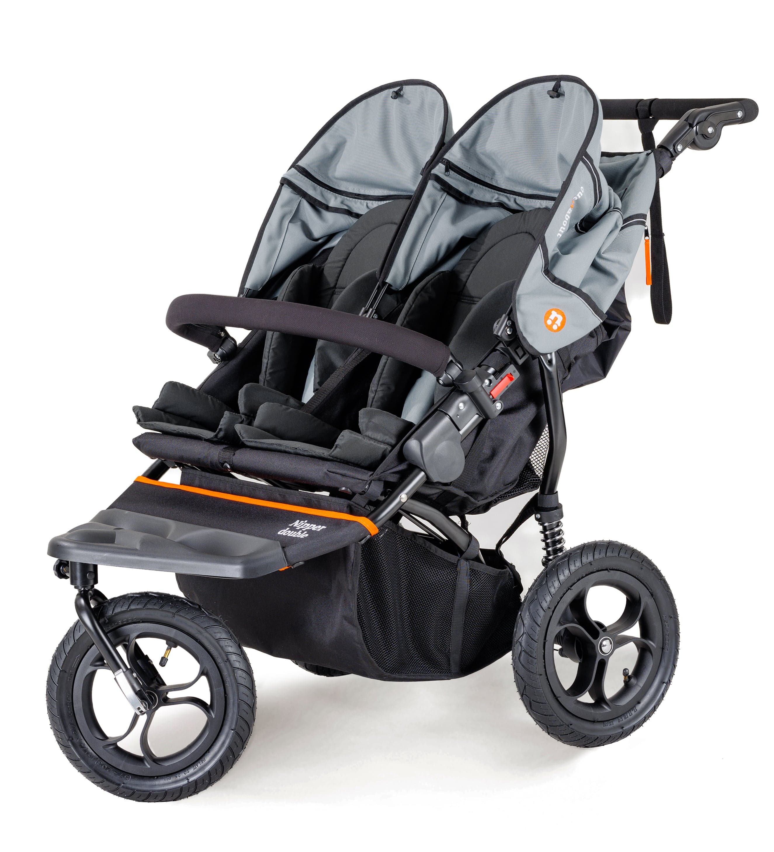 Out n About Nipper Double Duo Comfort Bundle in Rock Salt Grey 3 Wheeler Pushchair Bundles 15782-DTN-COM-RSG 5060167546112