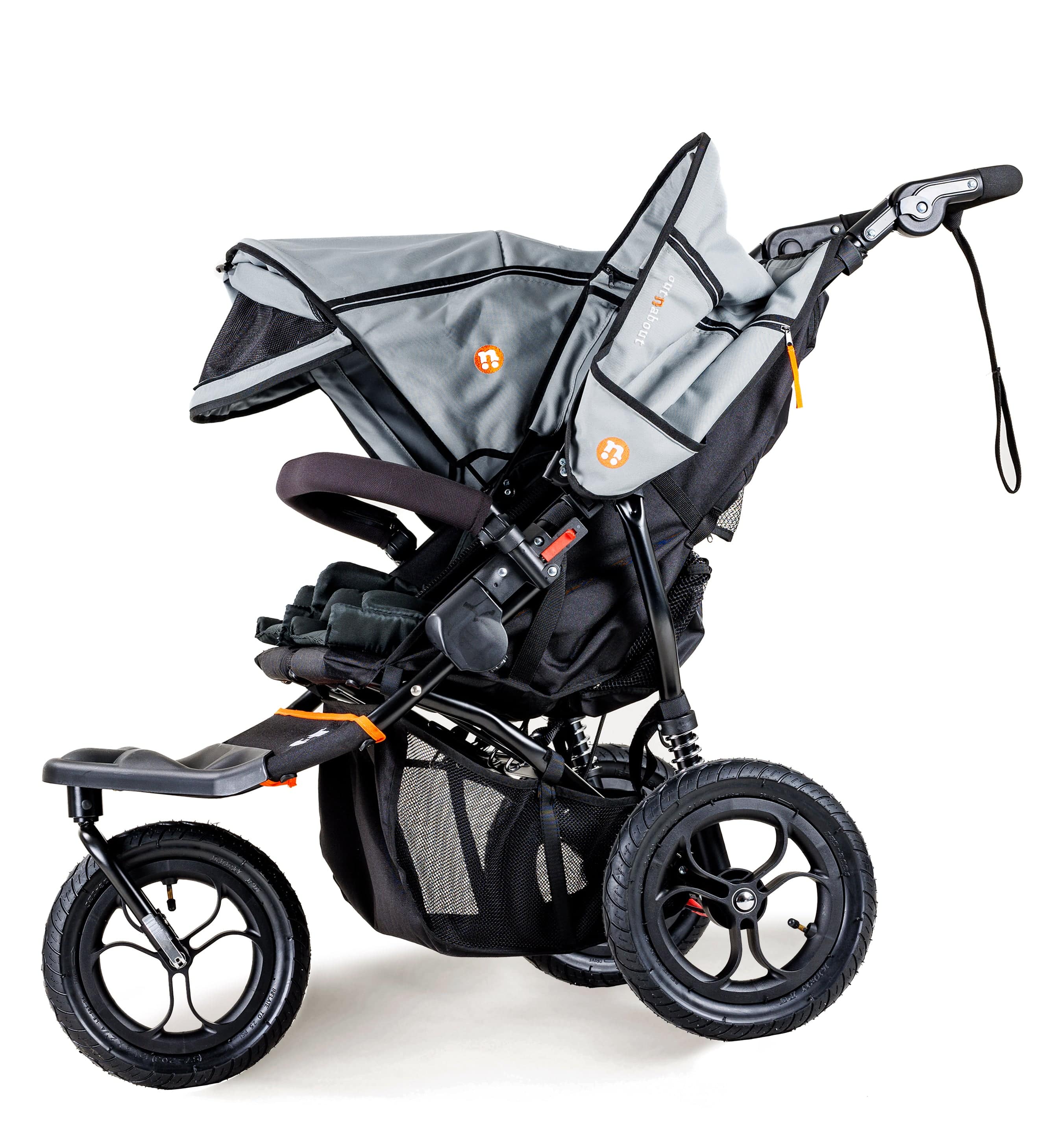 Out n About Nipper Double Duo Comfort Bundle in Rock Salt Grey 3 Wheeler Pushchair Bundles 15782-DTN-COM-RSG 5060167546112