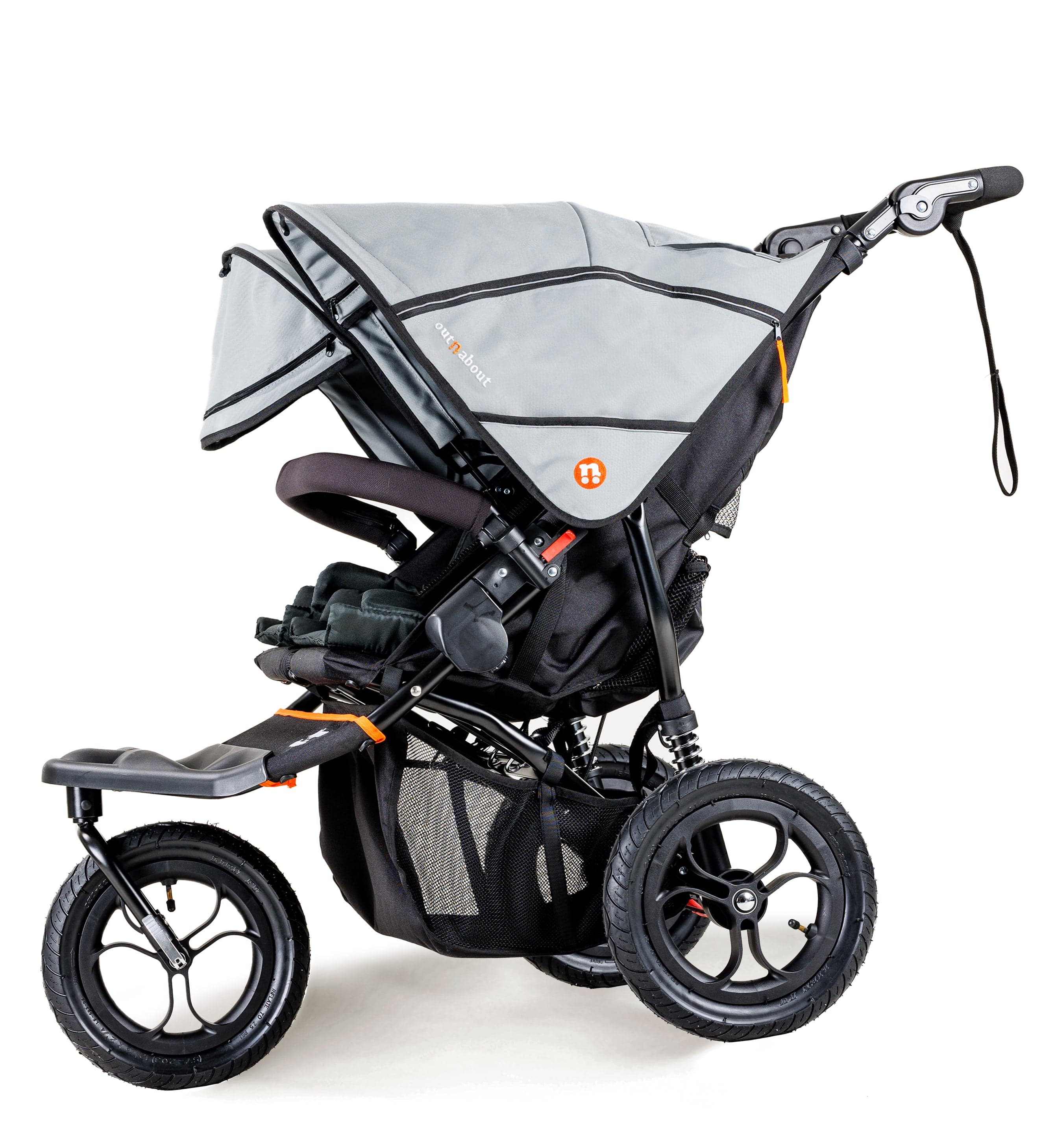 Out n About Nipper Double Duo Comfort Bundle in Rock Salt Grey 3 Wheeler Pushchair Bundles 15782-DTN-COM-RSG 5060167546112