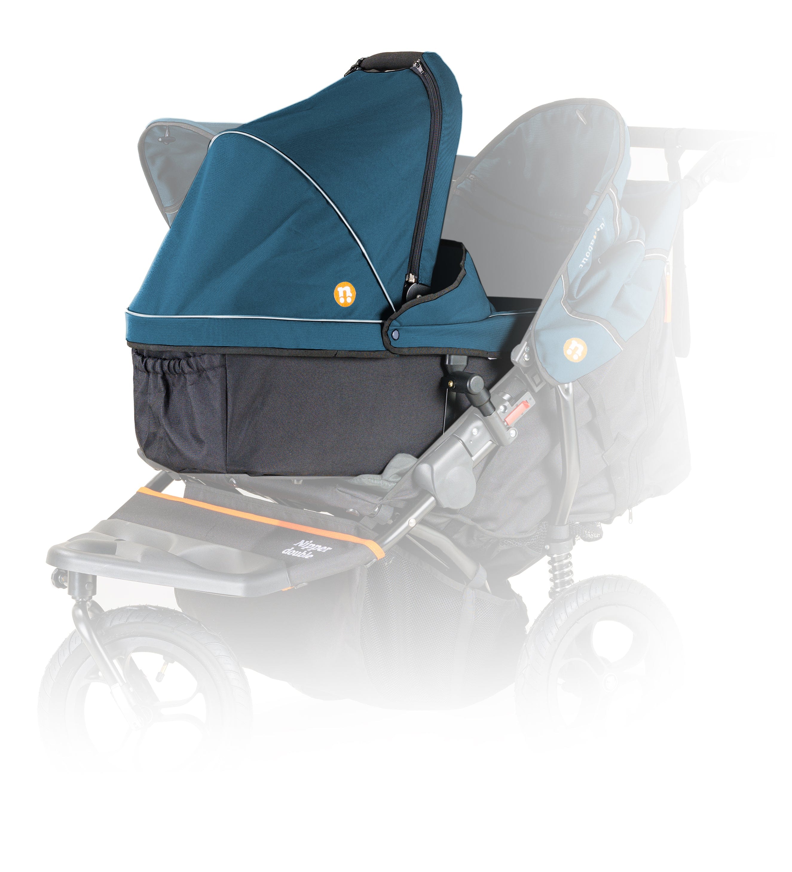 Out n About Nipper Double Duo Essentials Bundle in Highland Blue 3 Wheeler Pushchair Bundles 15755-DTN-ESS-BLU 5060167546136