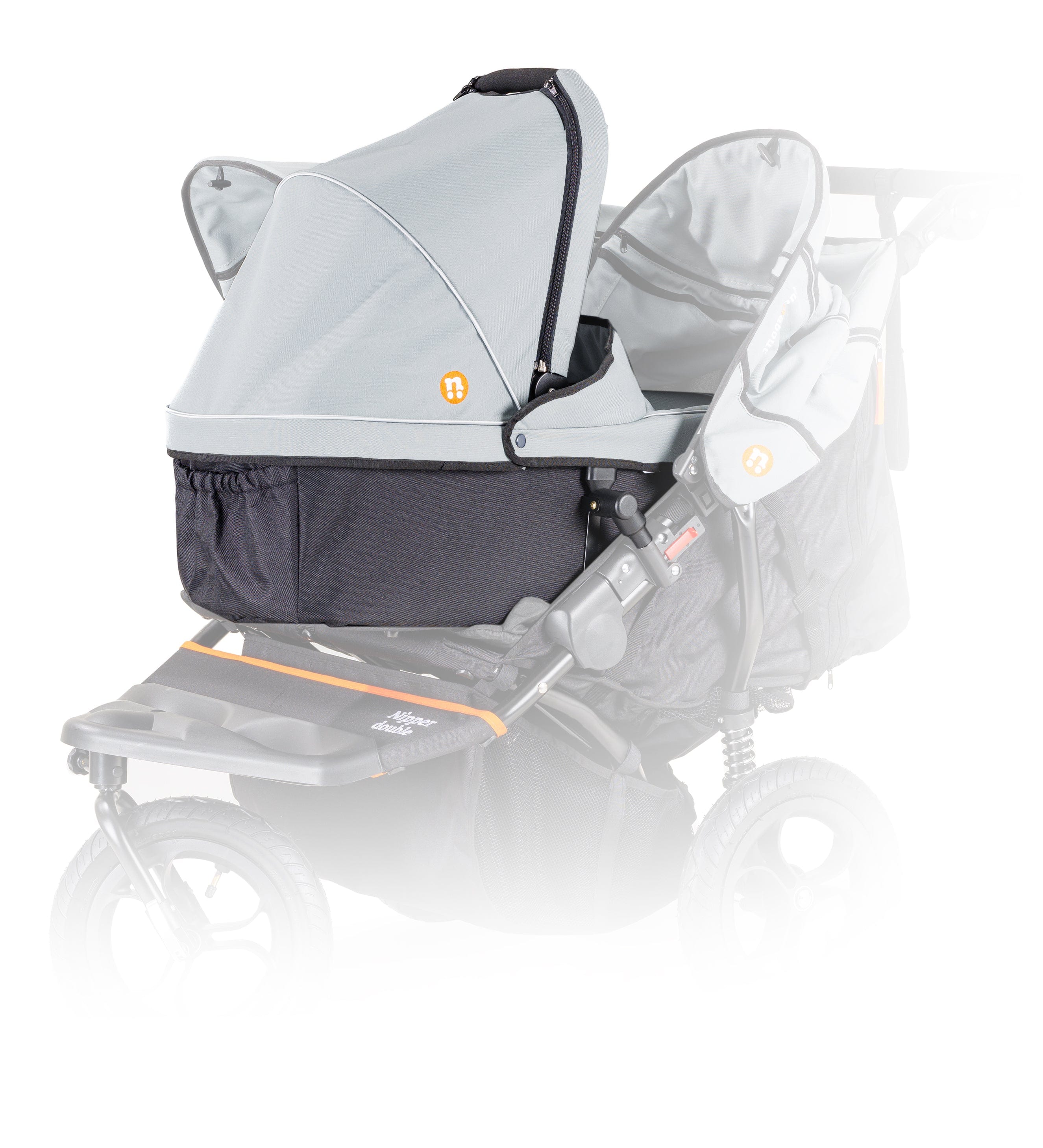 Out n About Nipper Double Duo Essentials Bundle in Rock Salt Grey 3 Wheeler Pushchair Bundles 15759-DTN-ESS-RSG 5060167546112