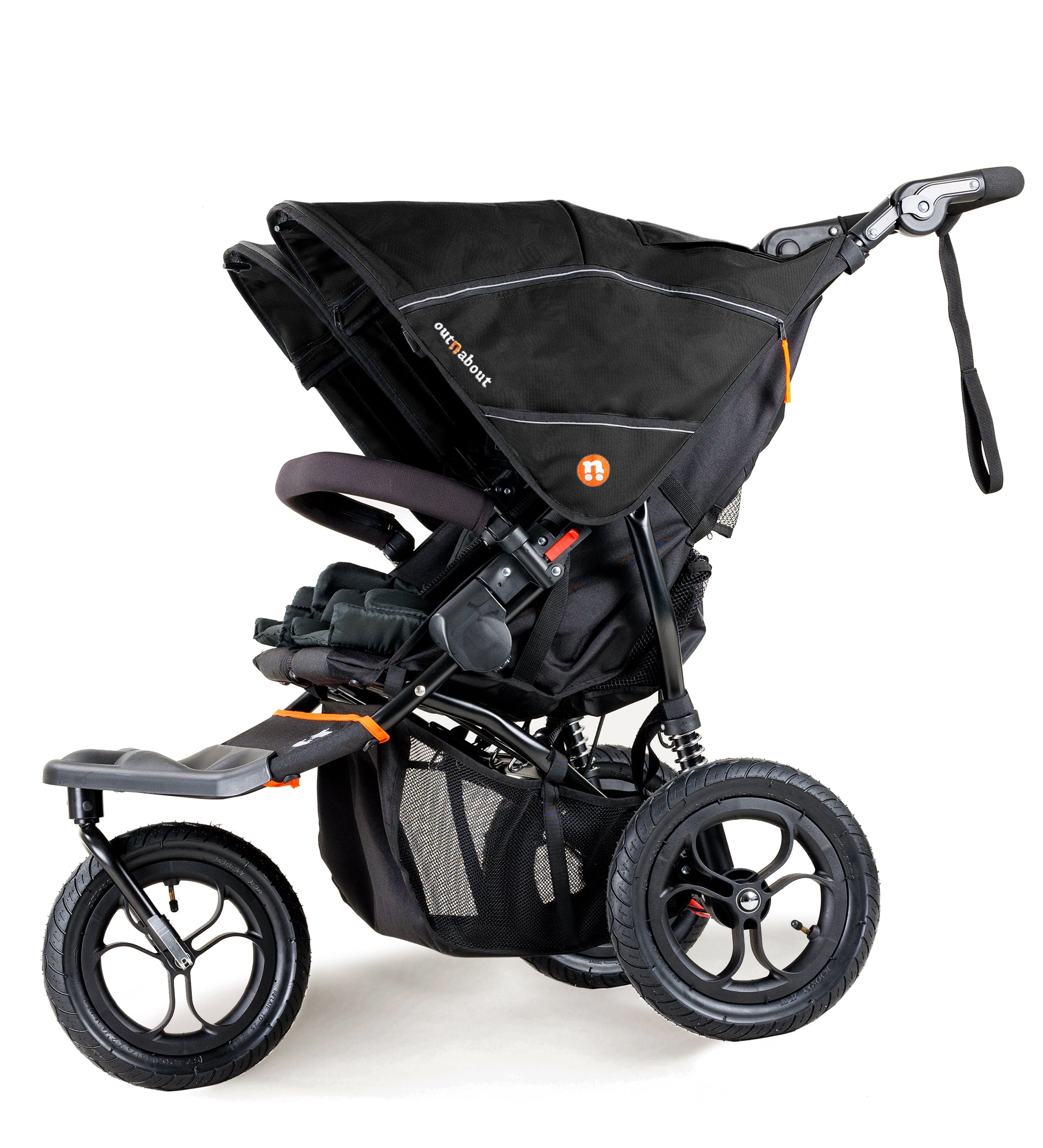 Out n About Nipper Double Duo Essentials Bundle in Summit Black 3 Wheeler Pushchair Bundles 15757-DTN-ESS-SBL 5060167546778