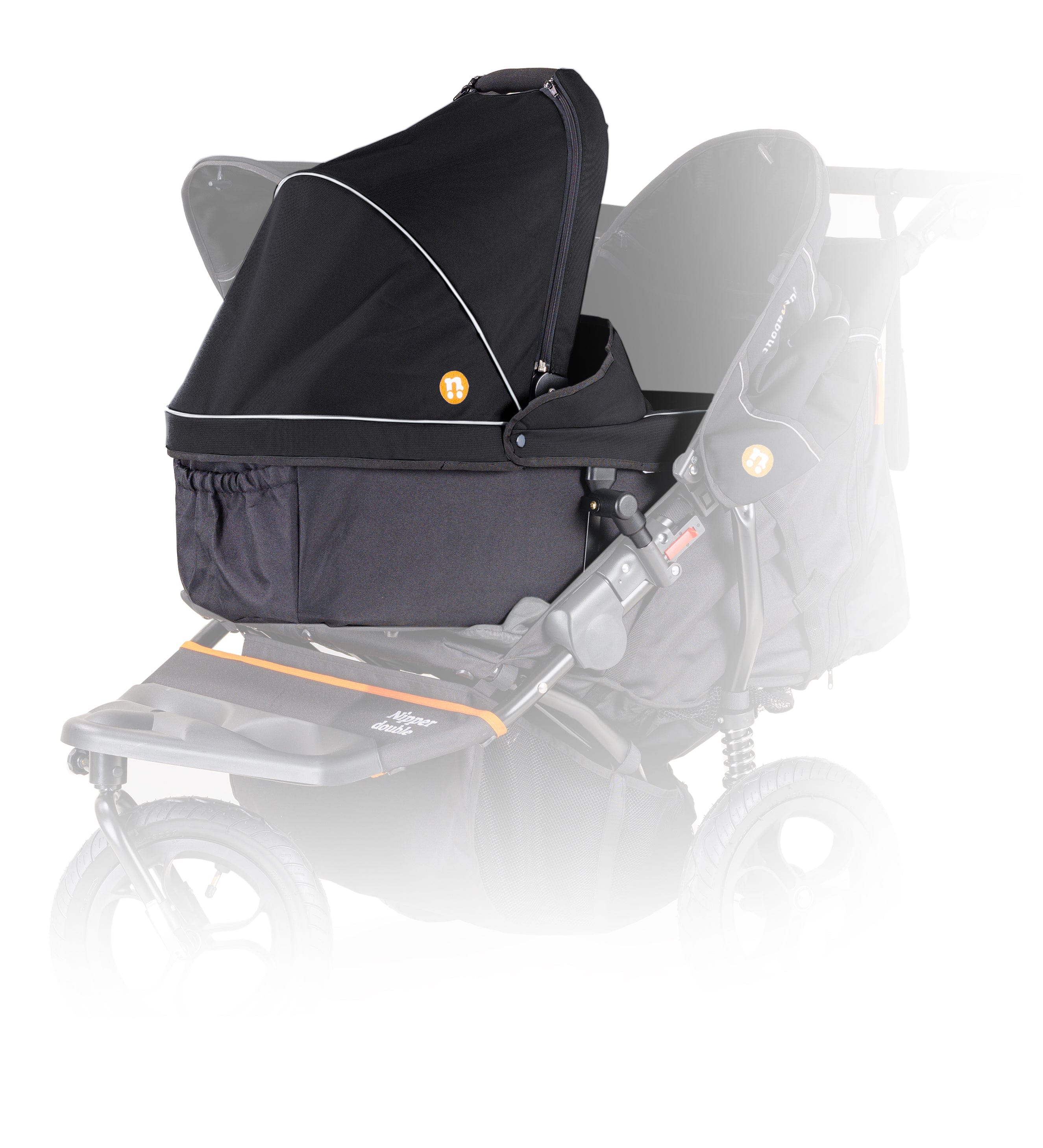 Out n About Nipper Double Duo Essentials Bundle in Summit Black 3 Wheeler Pushchair Bundles 15757-DTN-ESS-SBL 5060167546778