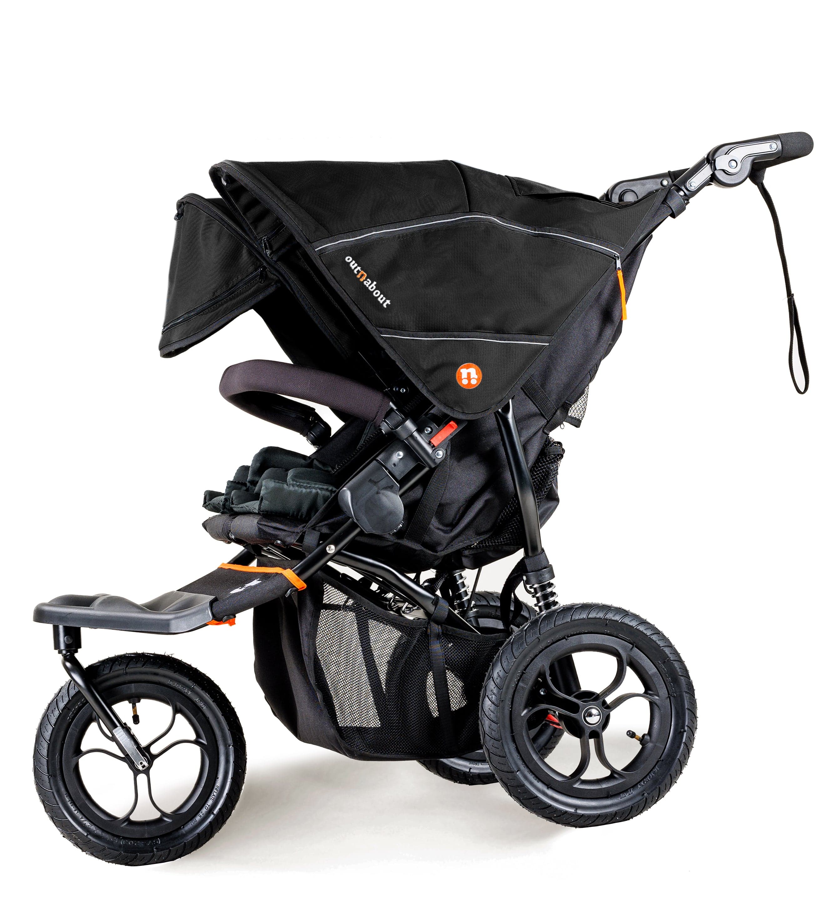 Out n About Nipper Double Duo Essentials Bundle in Summit Black 3 Wheeler Pushchair Bundles 15757-DTN-ESS-SBL 5060167546778