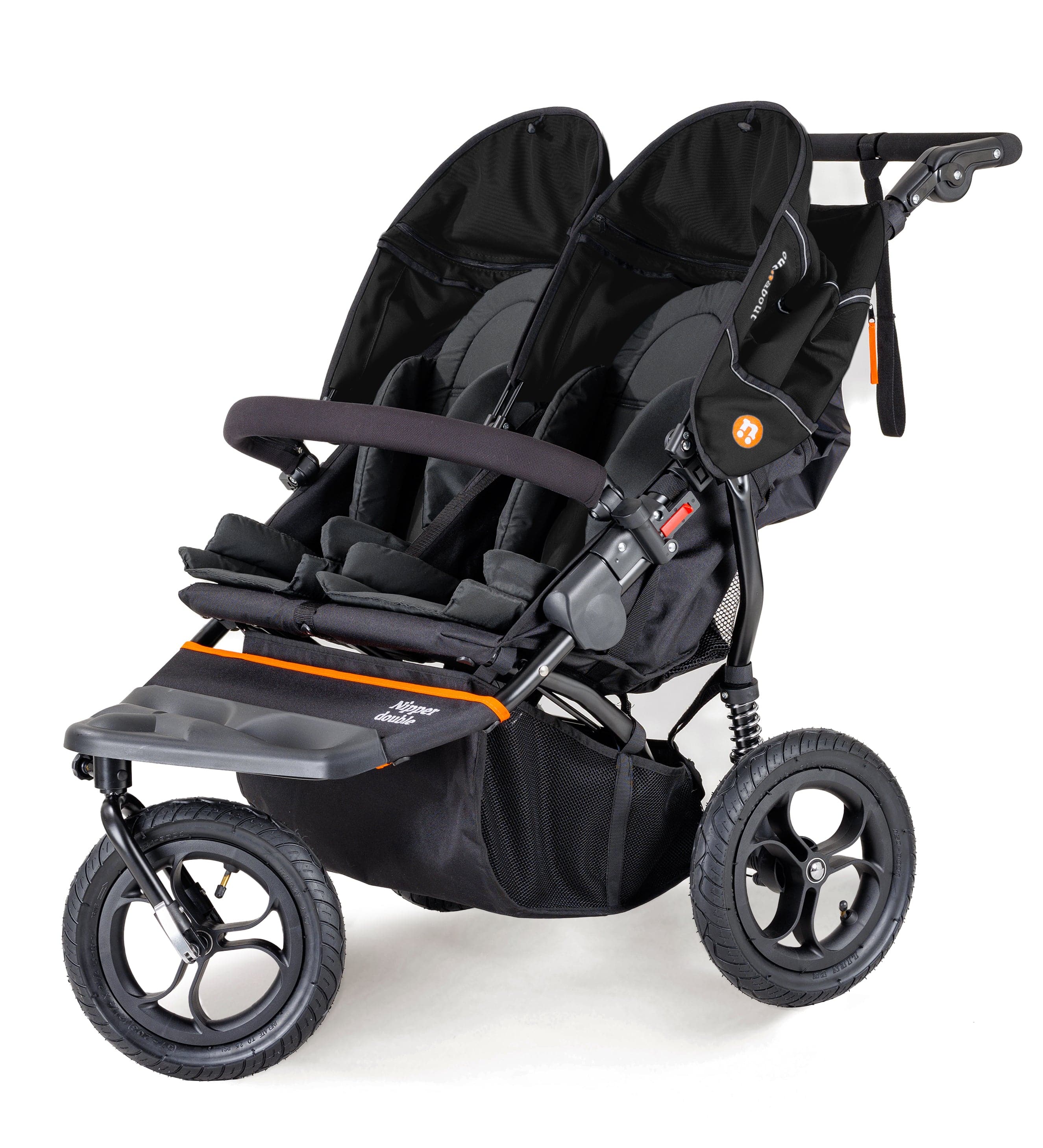 Out n About Nipper Double Duo Essentials Bundle in Summit Black 3 Wheeler Pushchair Bundles 15757-DTN-ESS-SBL 5060167546778