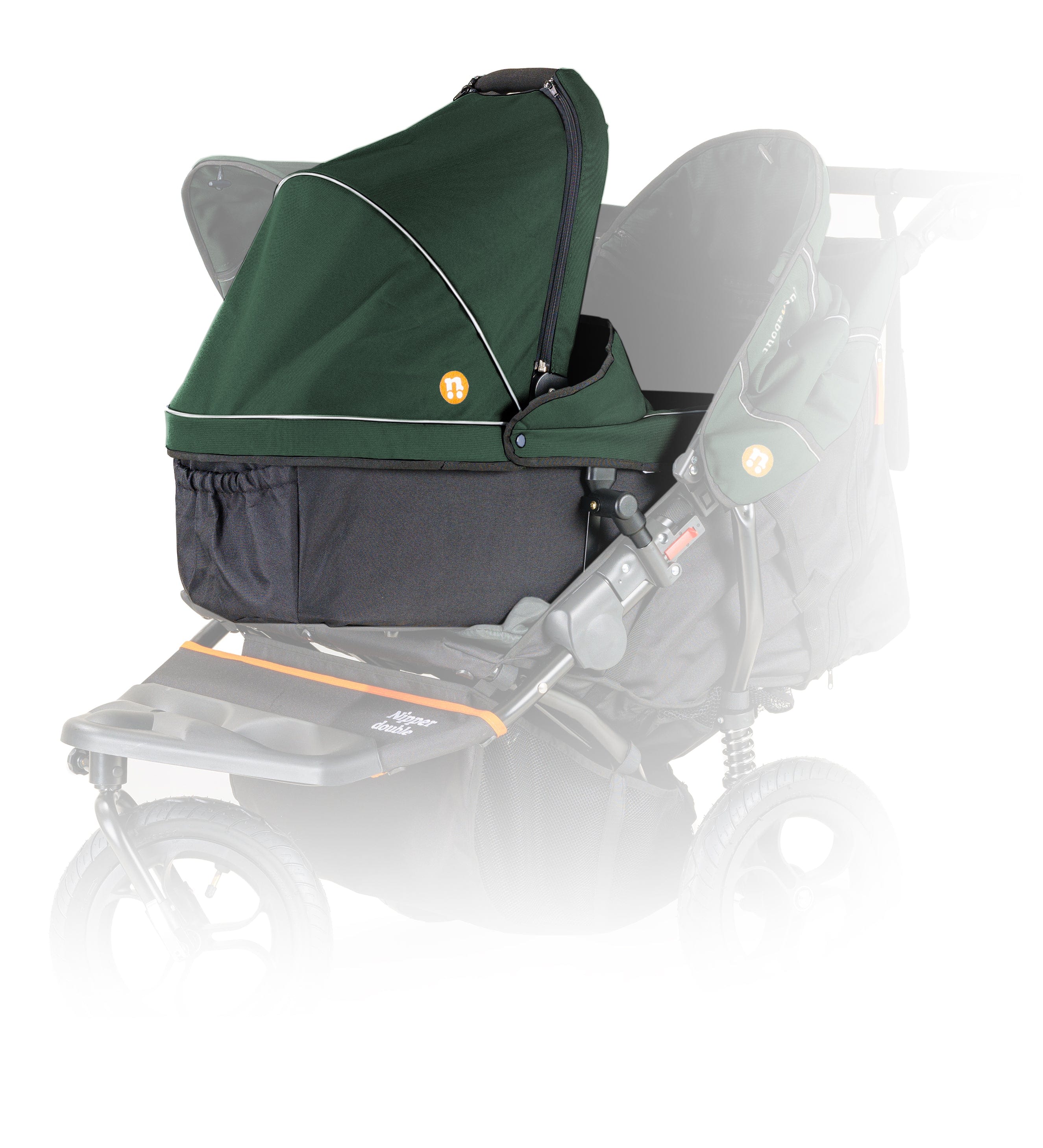 Out n About Nipper Double Duo Essentials Bundle in Sycamore Green 3 Wheeler Pushchair Bundles 15760-DTN-ESS-GRE 5060167546129