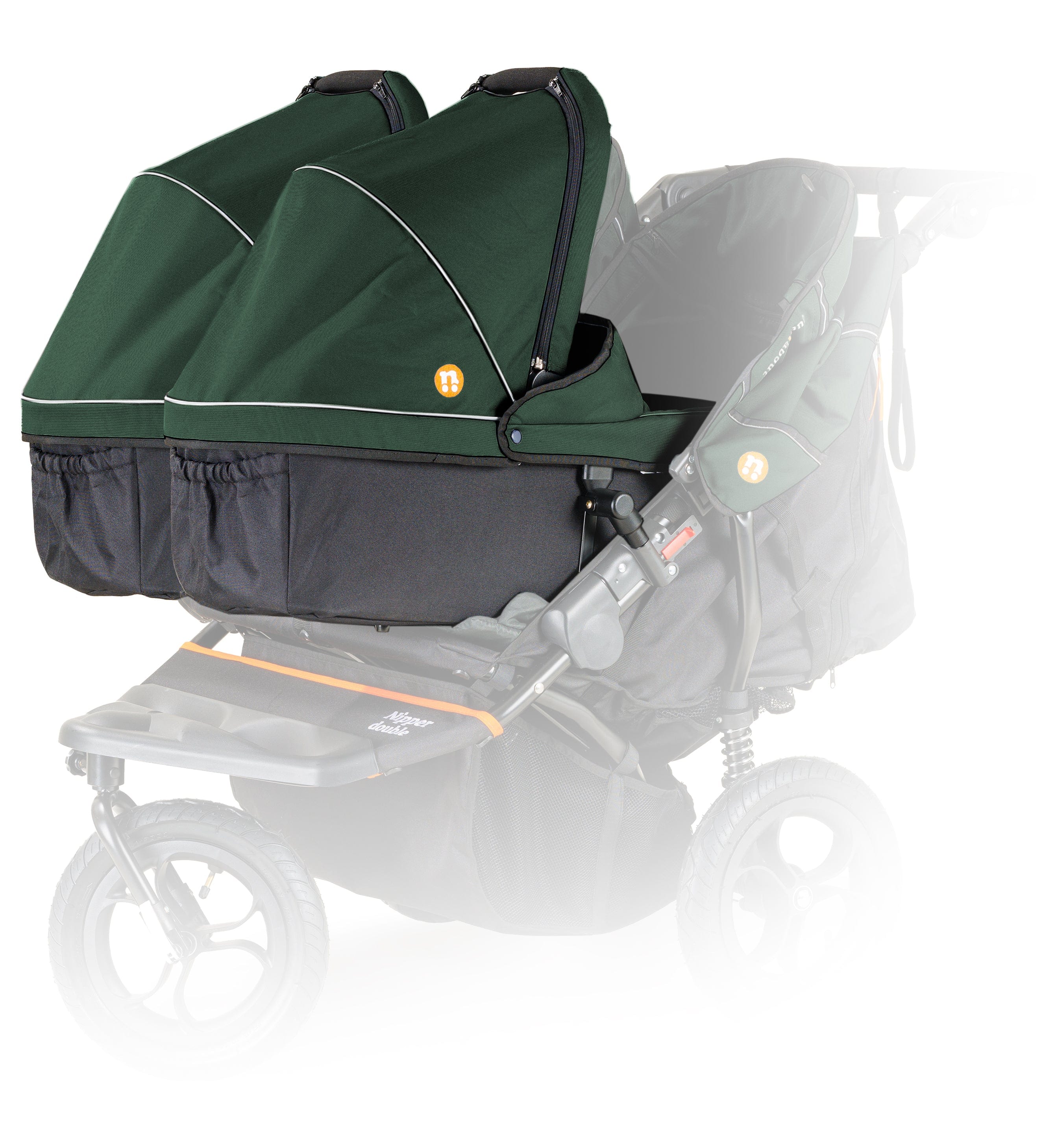 Out n About Nipper Double Twin Essentials Bundle in Sycamore Green 3 Wheeler Pushchair Bundles 15723-DTW-ESS-GRE 5060167546129