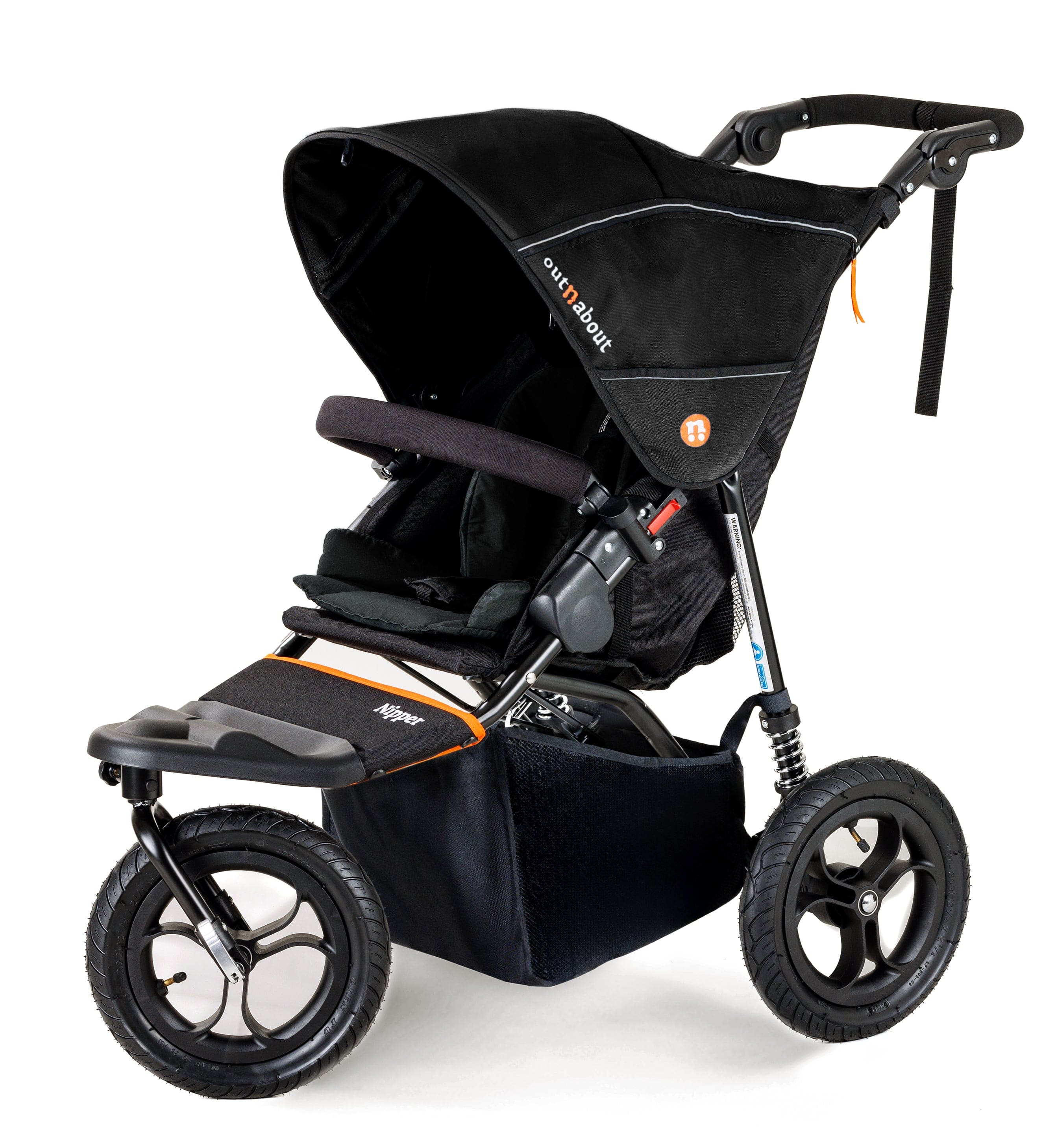 Out n About Nipper Single Comfort Bundle in Summit Black 3 Wheeler Pushchair Bundles 15819-SGL-SBL 5060167546778