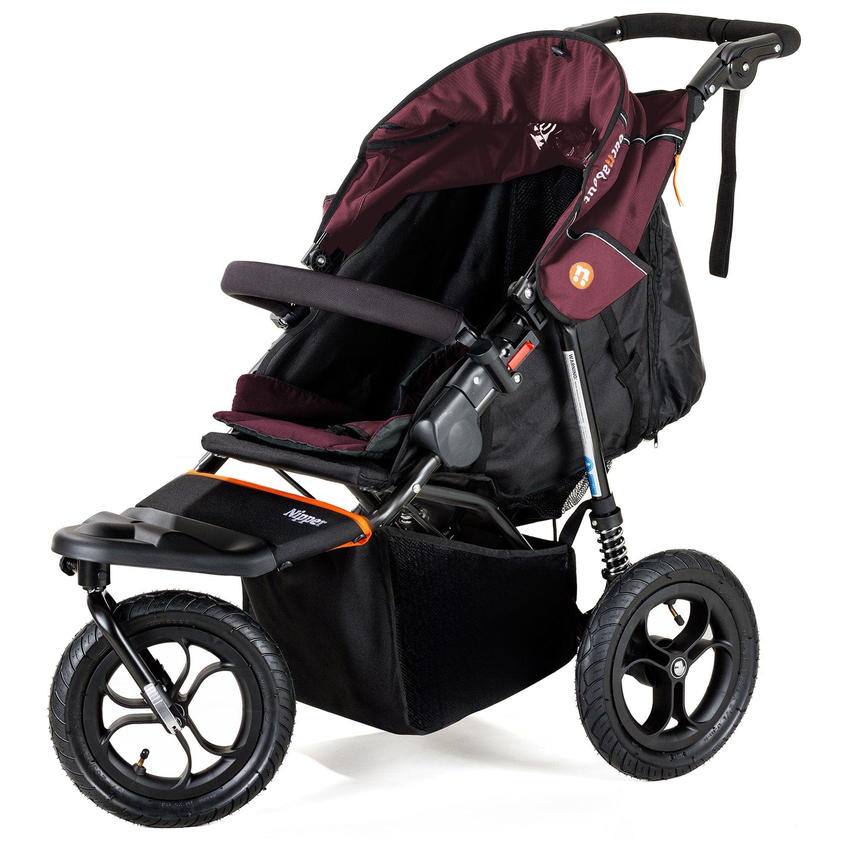 Out n About Nipper Single Newborn Comfort Bundle in Brambleberry Red 3 Wheeler Pushchair Bundles 15820-SGL-RED 5060167546143