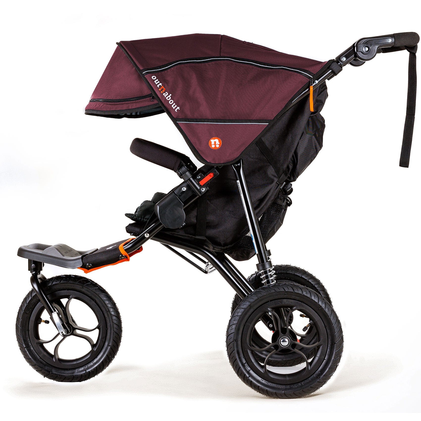 Out n About Nipper Single Newborn Comfort Bundle in Brambleberry Red 3 Wheeler Pushchair Bundles 15820-SGL-RED 5060167546143