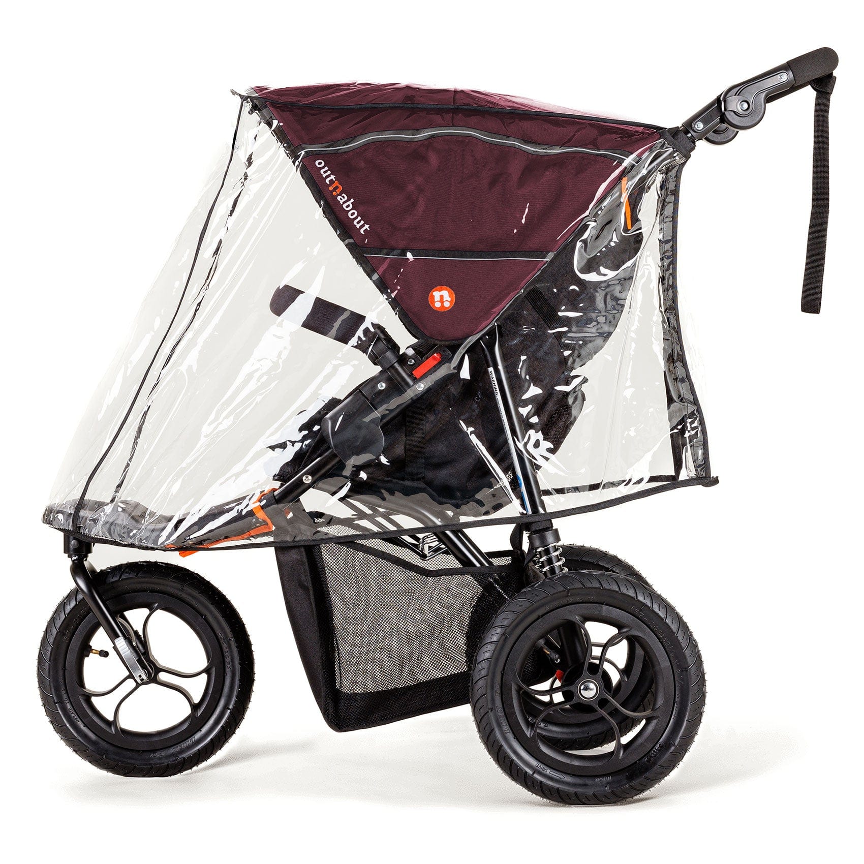 Out n About Nipper Single Newborn Comfort Bundle in Brambleberry Red 3 Wheeler Pushchair Bundles 15820-SGL-RED 5060167546143