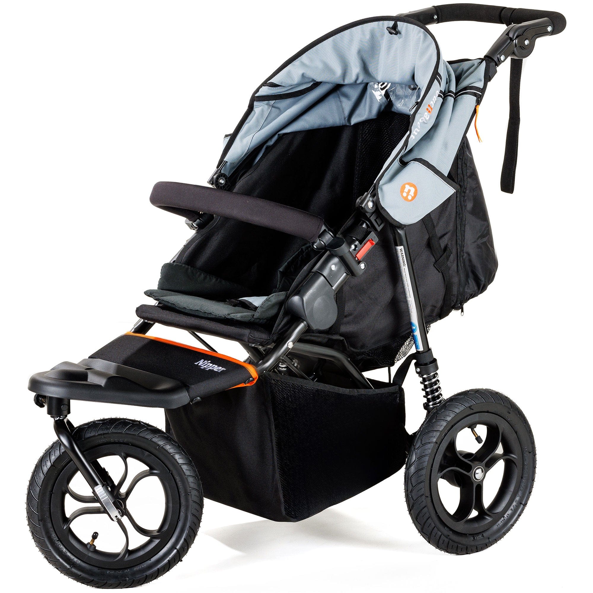 Out n About Nipper V5 3 Wheel Pushchair in Rock Salt Grey