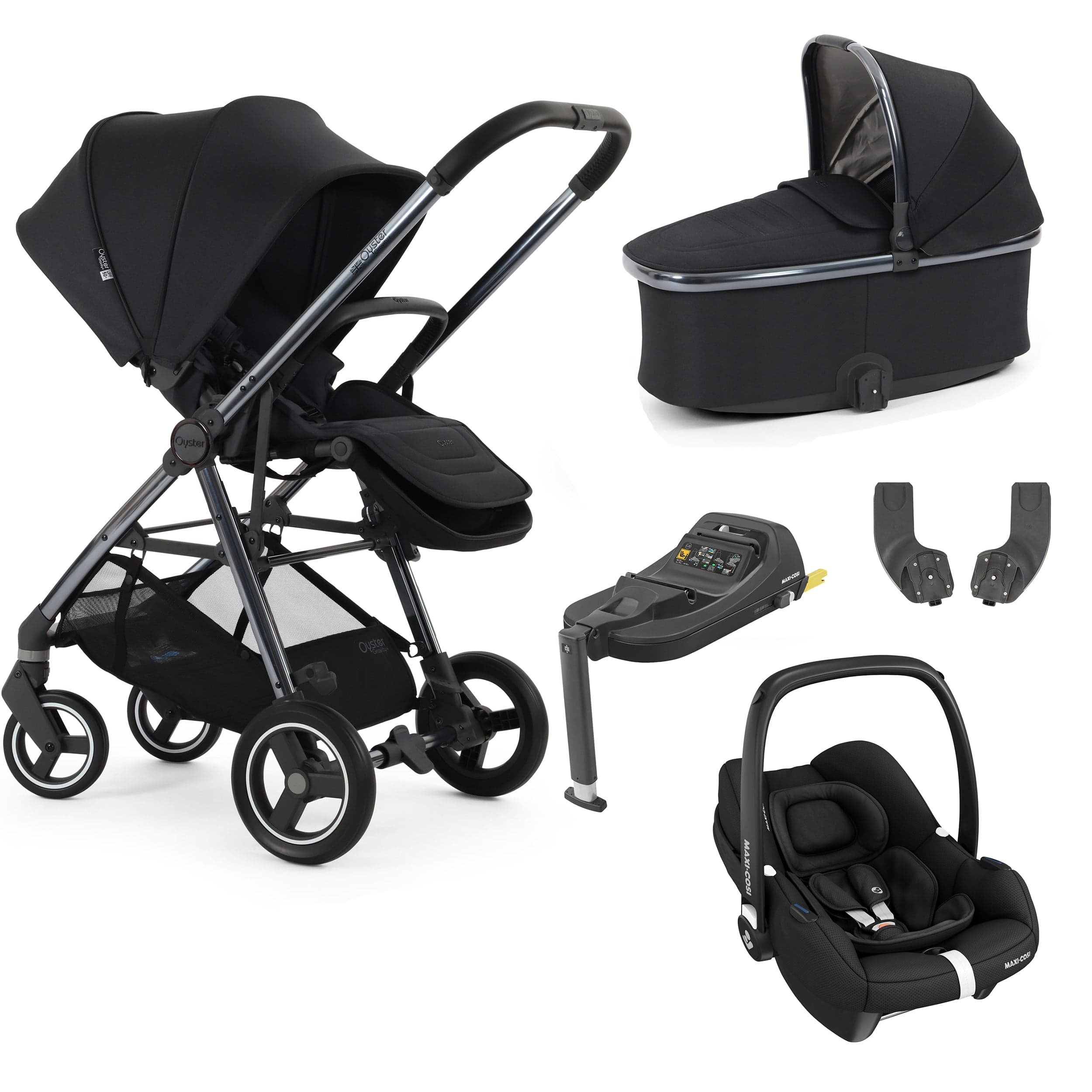 Oyster Gravity+ 5 Piece Bundle in Carbonite Baby Prams 17920-CAR-1 5061711569932