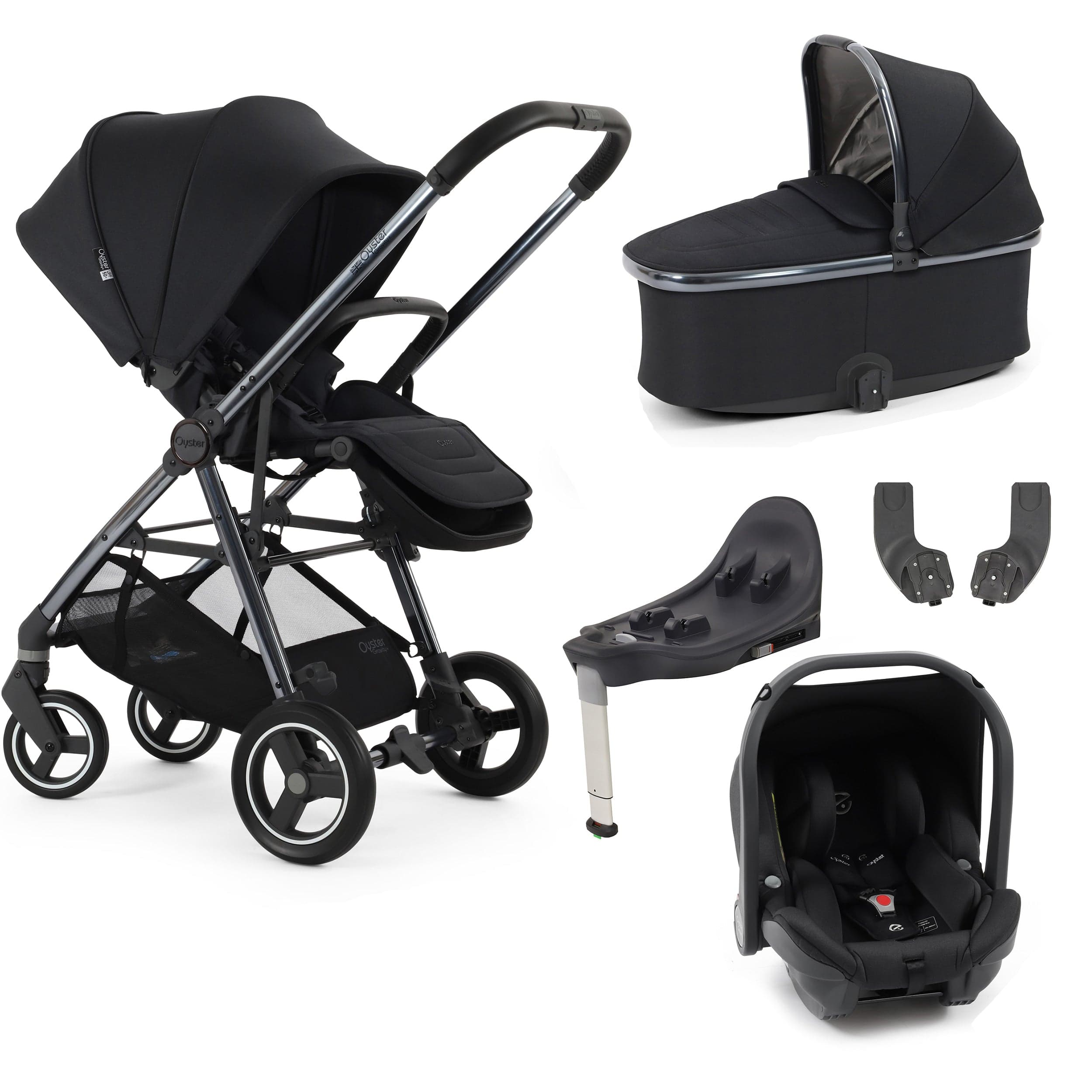 Oyster Gravity+ 5 Piece Bundle in Carbonite Baby Prams 17920-CAR 5061711569932