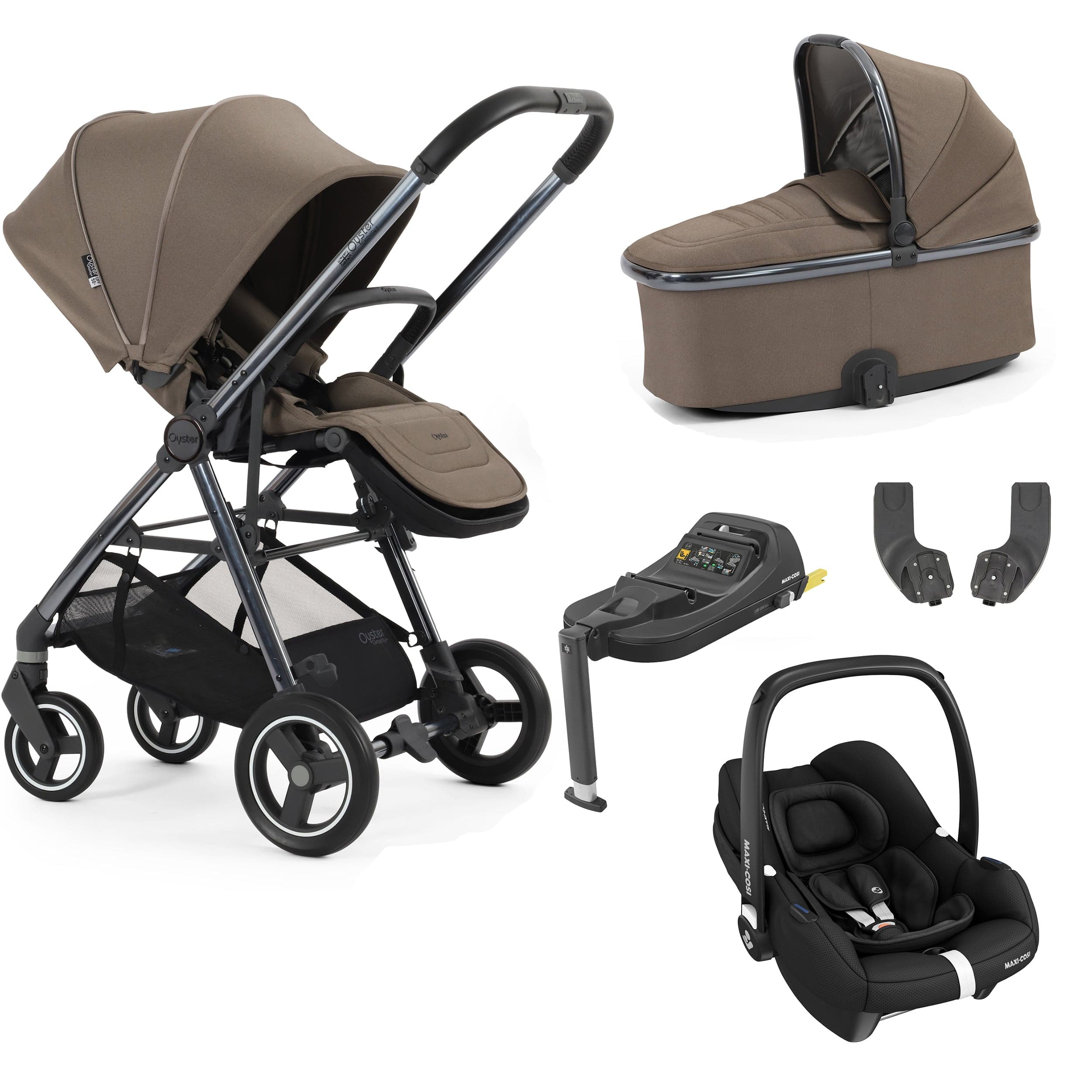 Oyster Gravity+ 5 Piece Bundle in Mink Baby Prams 17920-MIN-1 5060711569949