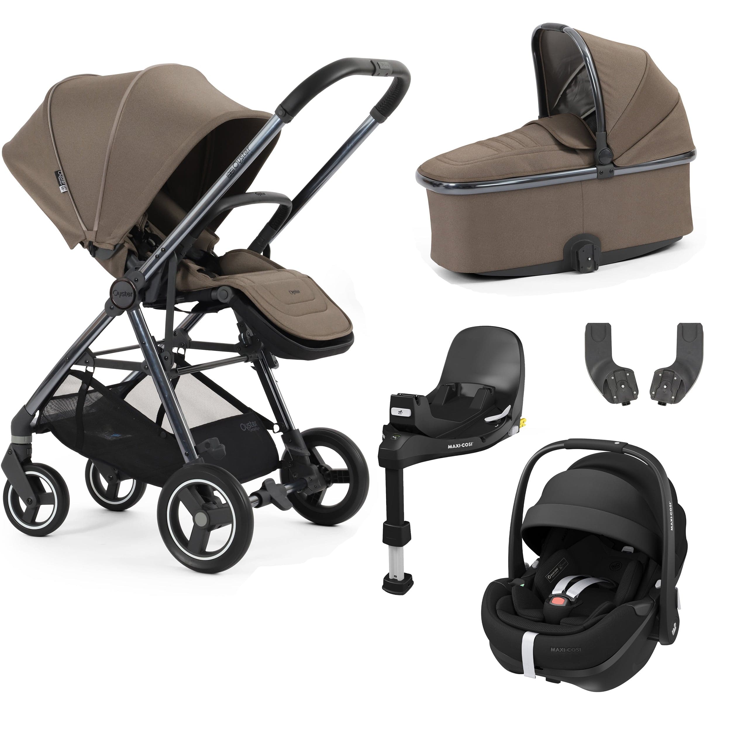 Oyster Gravity+ 5 Piece Bundle in Mink Baby Prams 17920-MIN-2 5060711569949