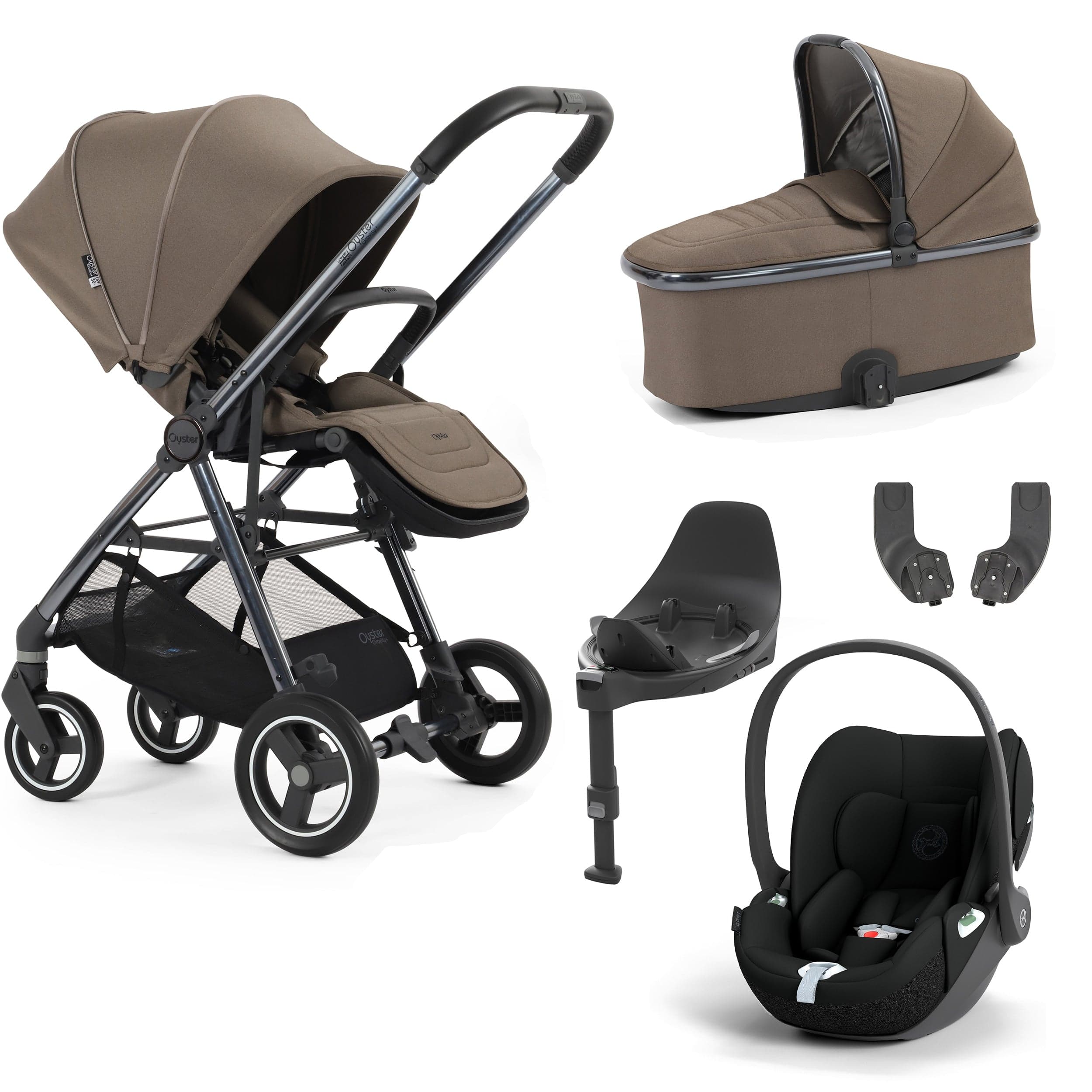 Oyster Gravity+ 5 Piece Bundle in Mink Baby Prams 17920-MIN-3 5060711569949