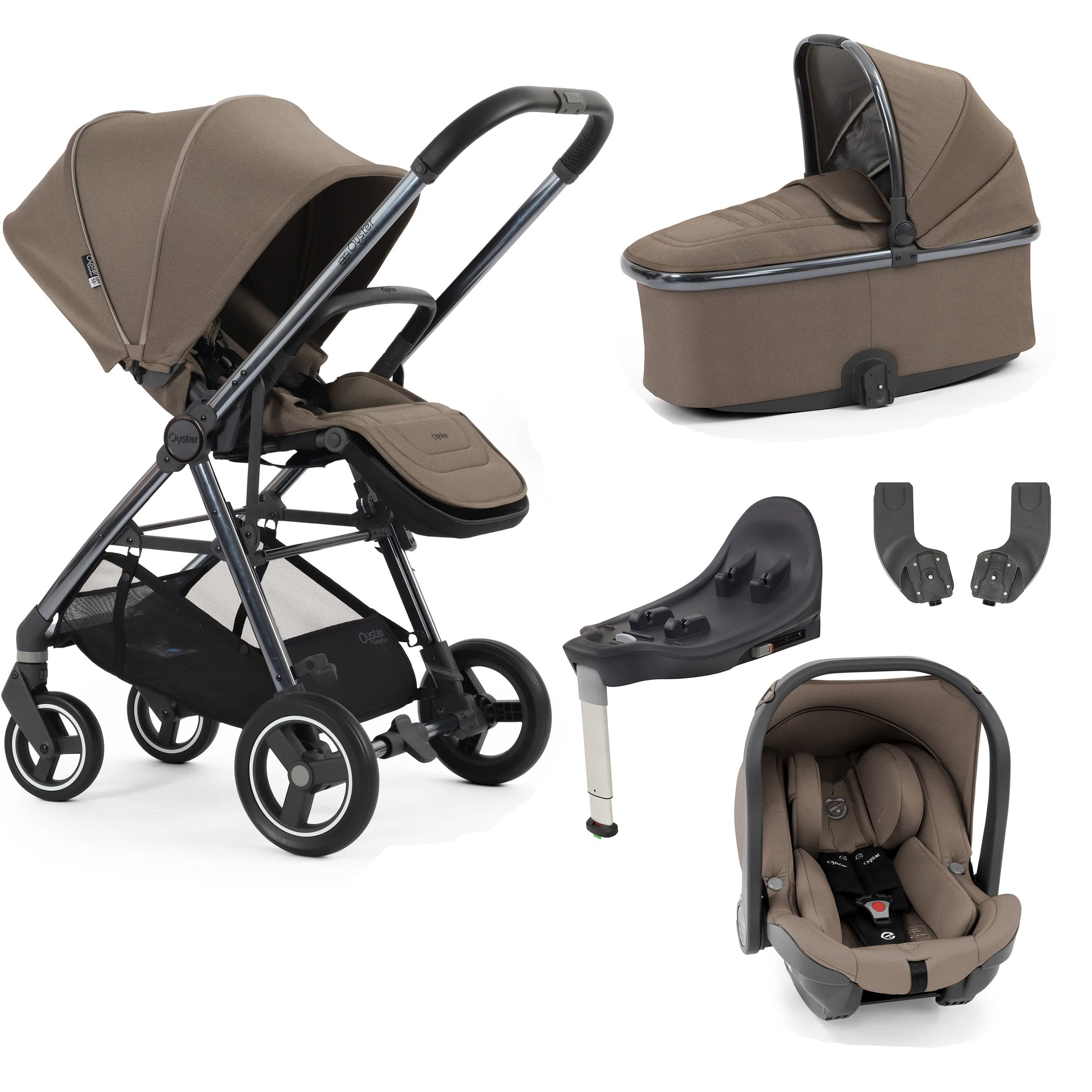 Oyster Gravity+ 5 Piece Bundle in Mink Baby Prams 17920-MIN 5060711569949