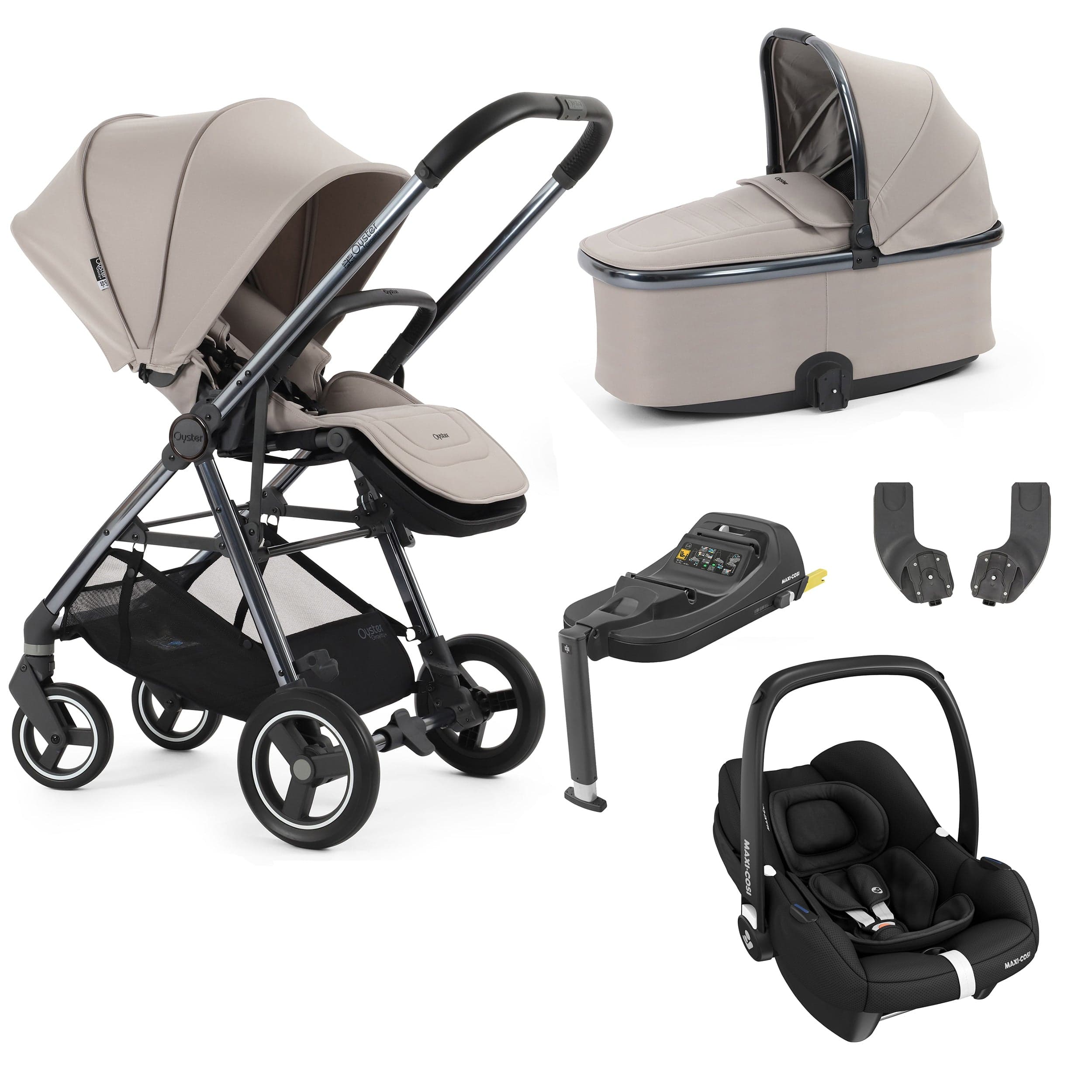 Oyster Gravity+ 5 Piece Bundle in Stone Baby Prams 17920-STO-1 5060711569956