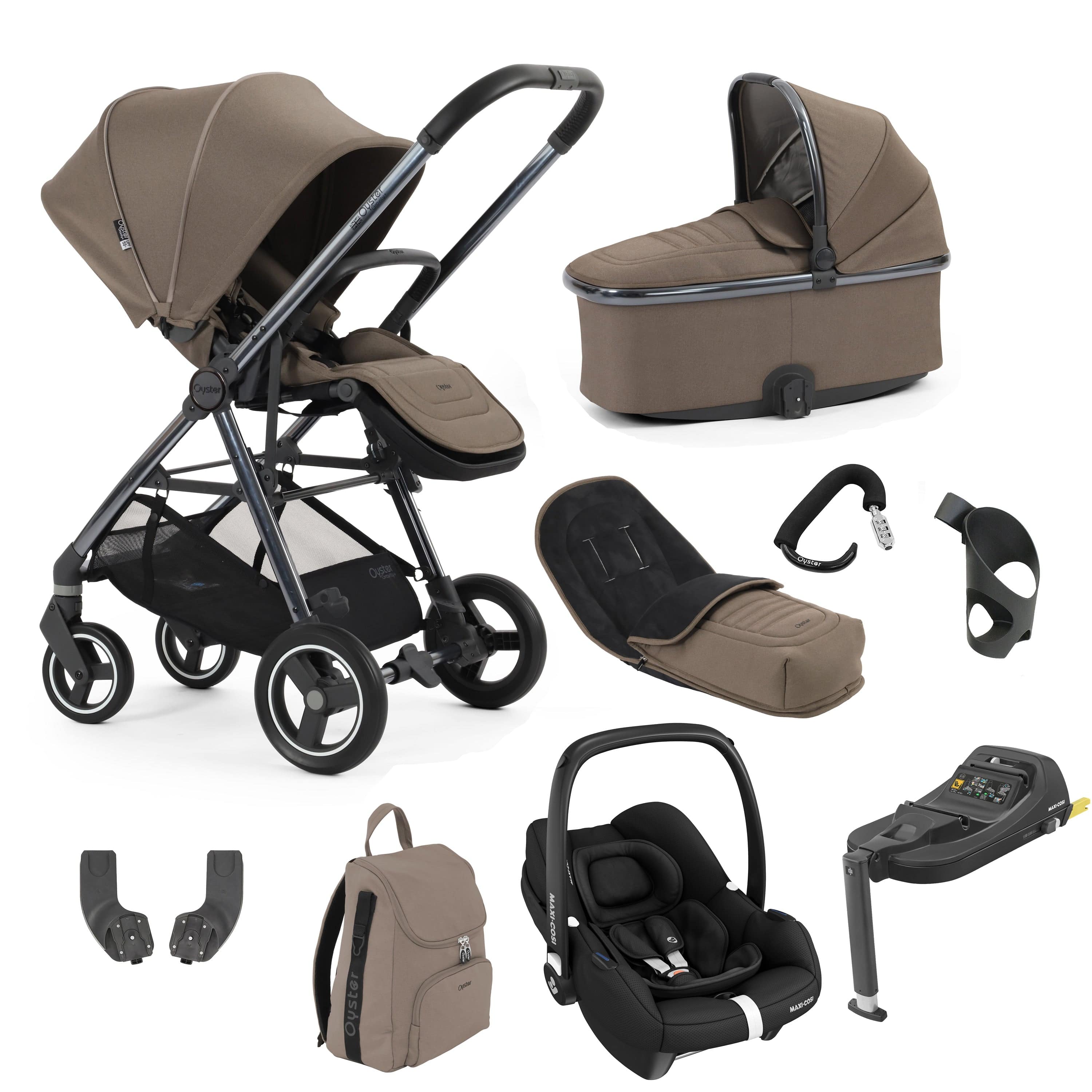 Oyster Gravity+ 9 Piece Bundle in Mink Baby Prams 17940-MIN-1 5060711569949