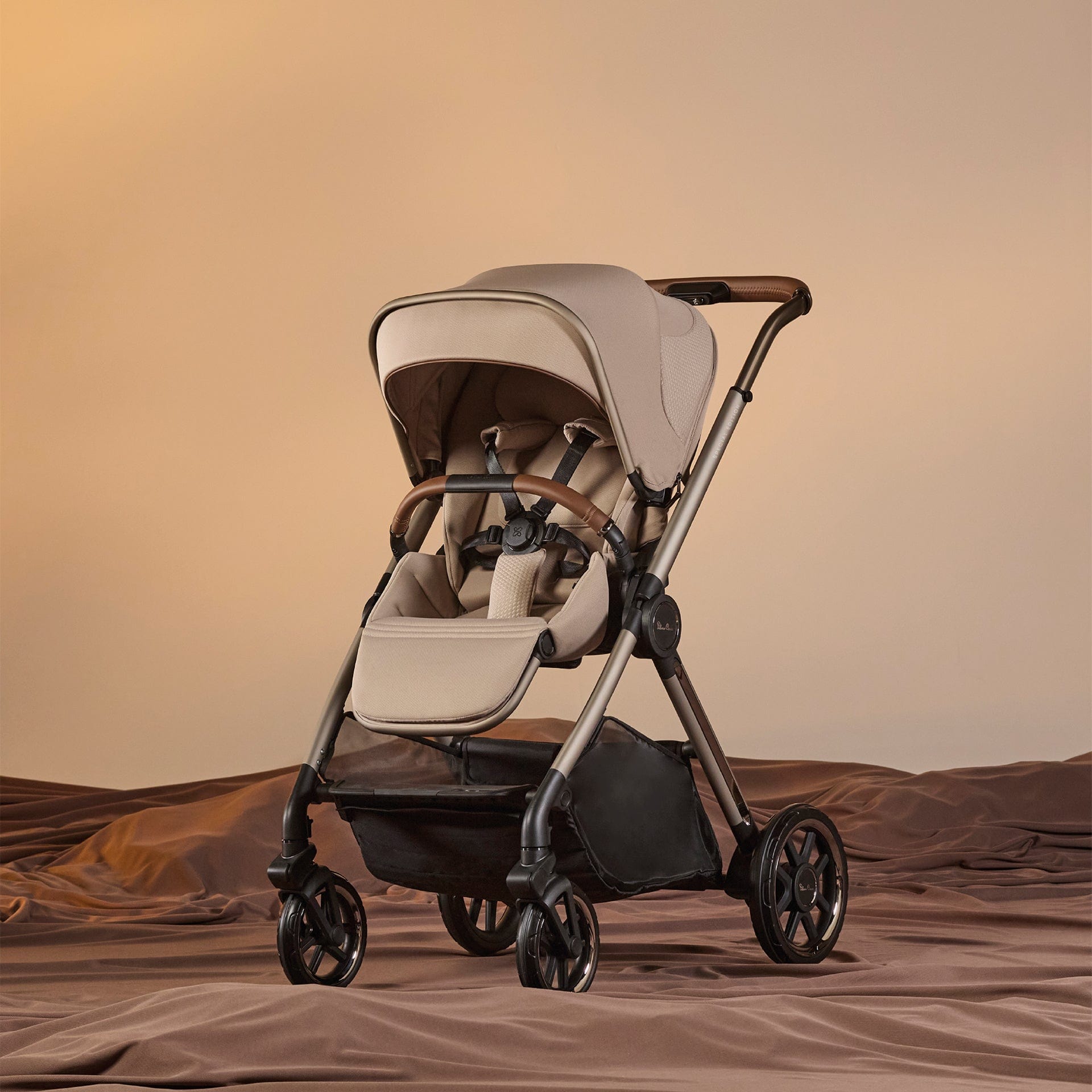 Rose gold silver cross pram deals