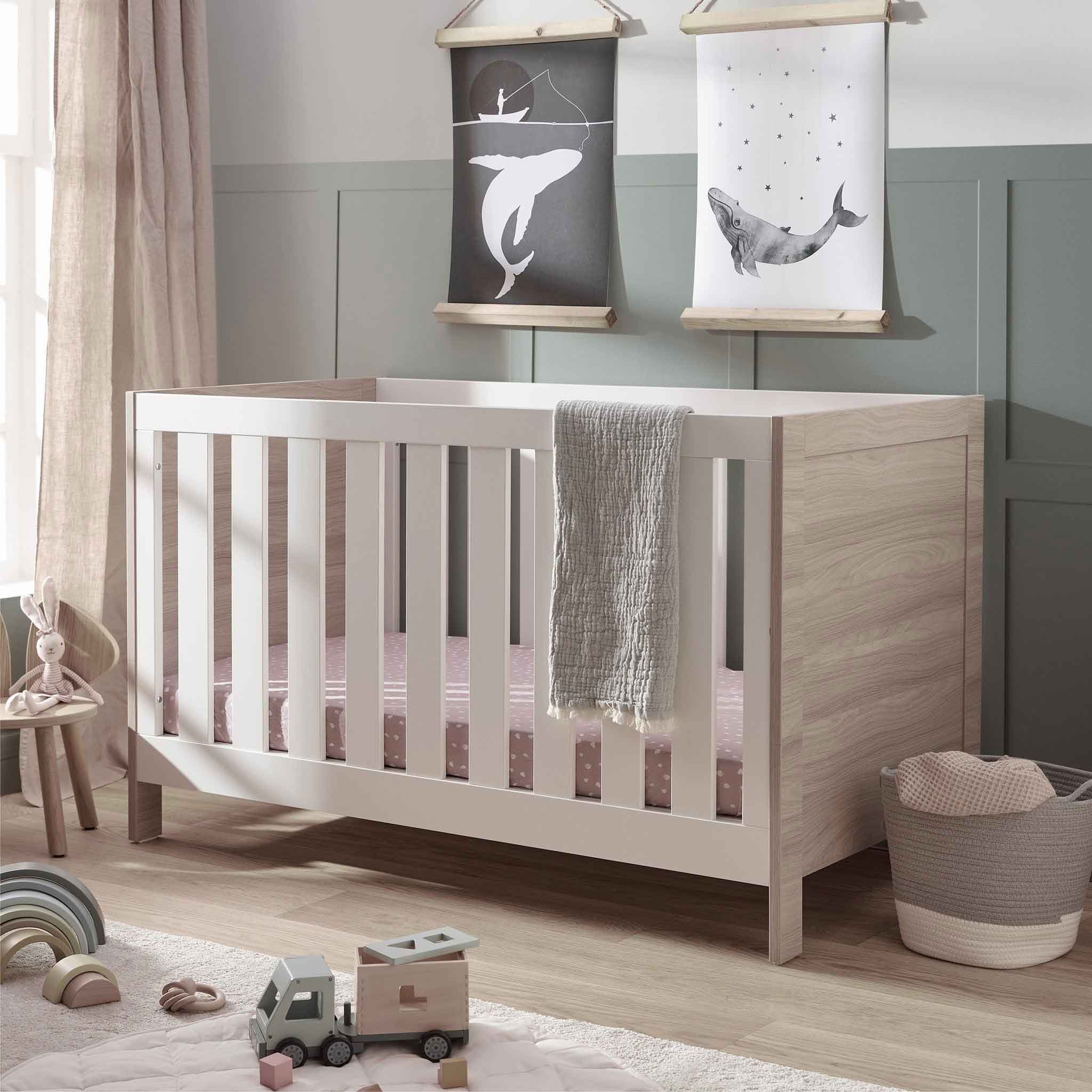 Silver Cross Finchley Oak Cot Bed Cot Beds SX8157 5055836924216