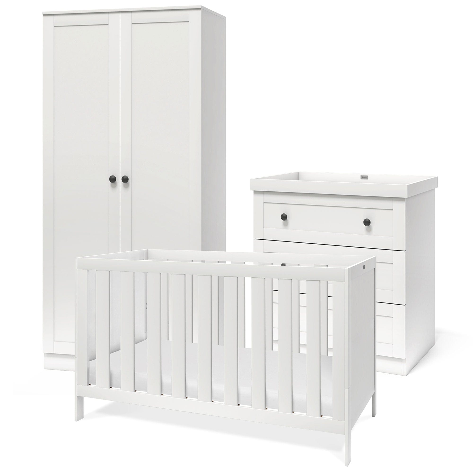 Silver Cross Bromley 3 Piece Room Set in White Silver Cross Roomsets