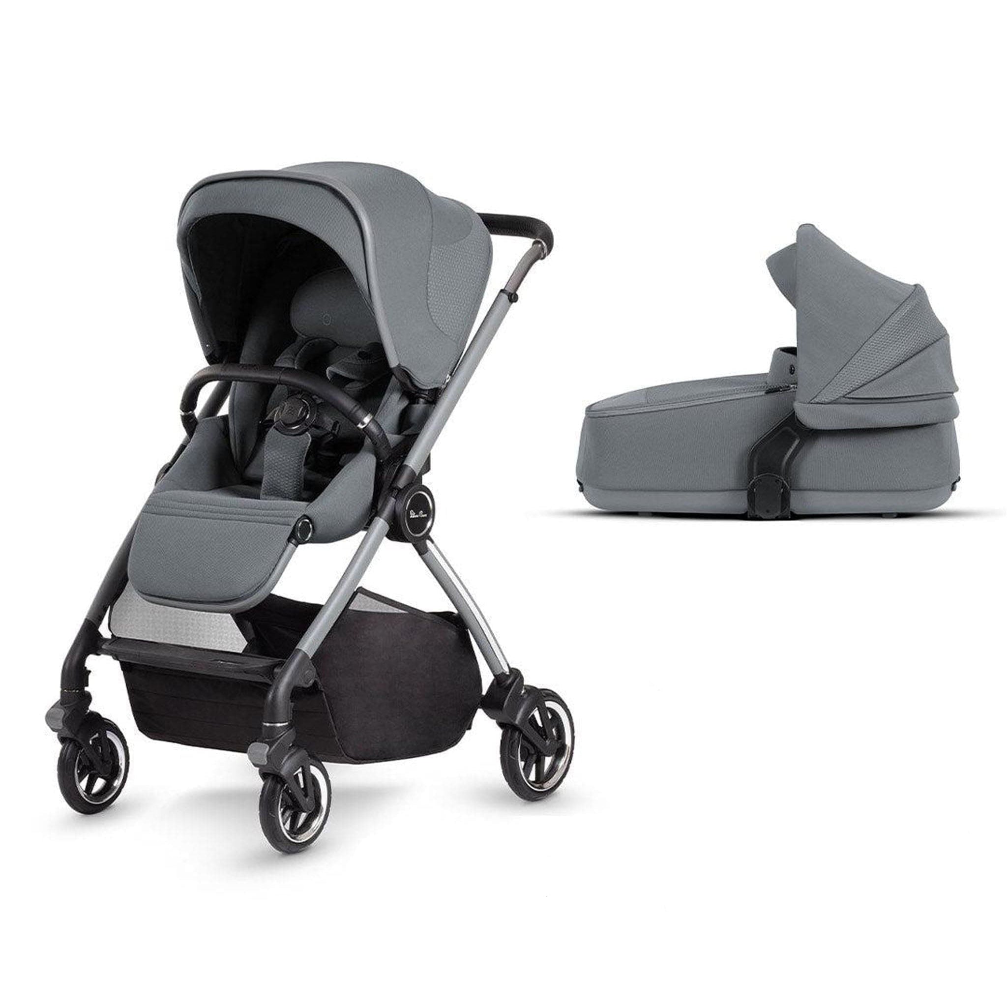 Silver Cross Dune with Compact Folding Carrycot - Glacier