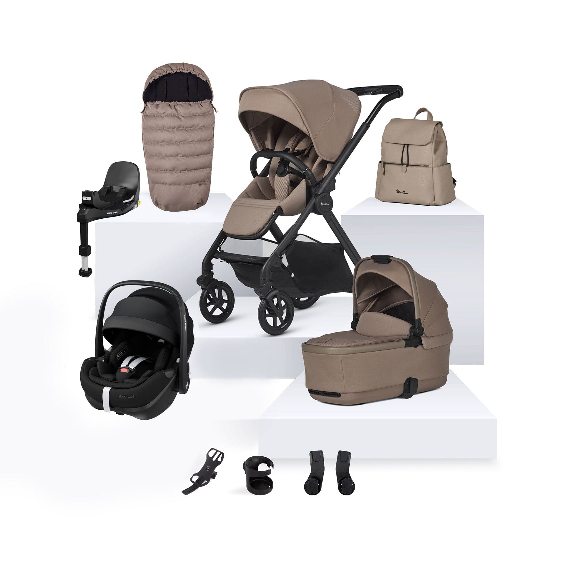 Silver Cross Reef 2 Maxi-Cosi Travel System in Mocha Travel Systems 15771-MOC-2 5055836928344