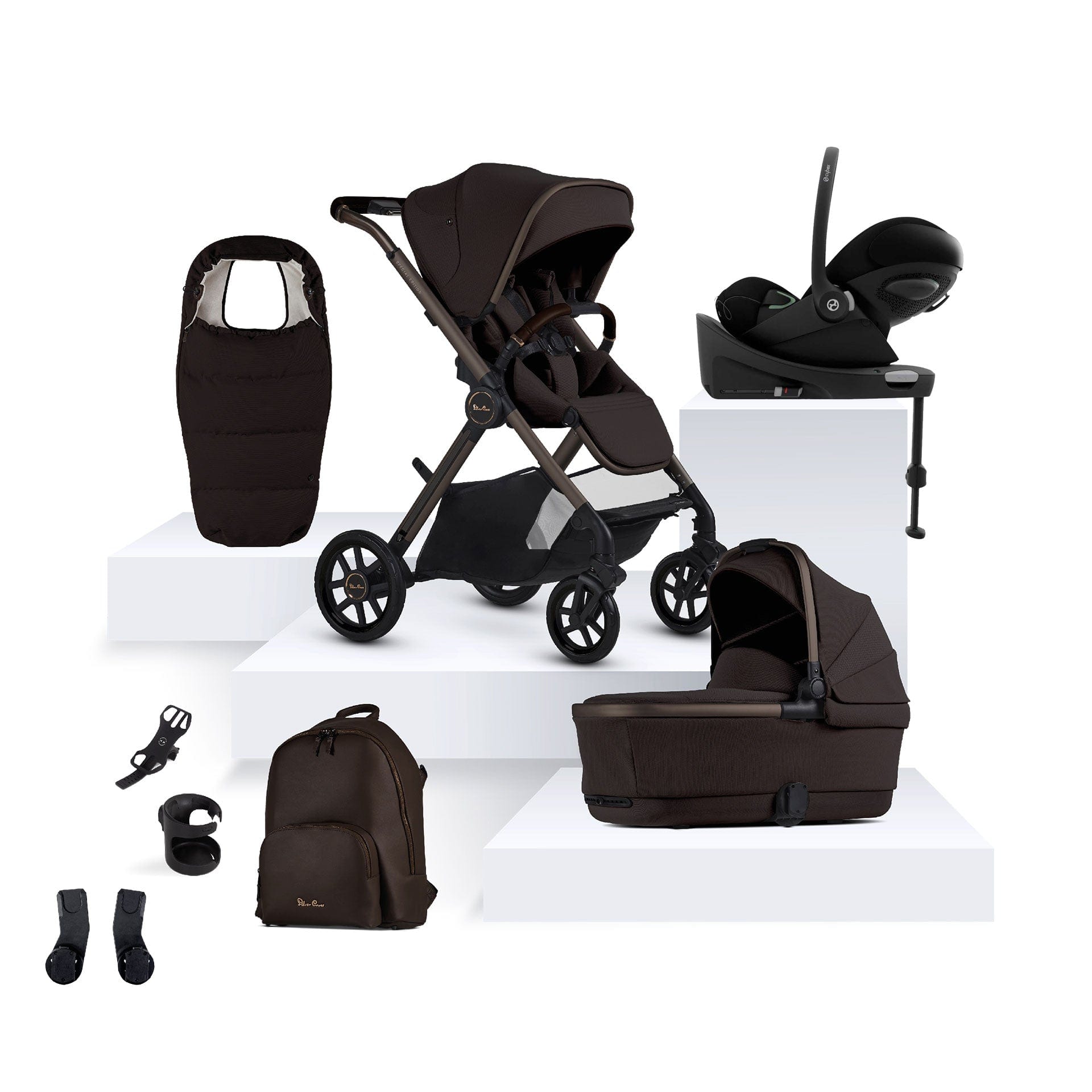 Silver Cross Reef 2 Special Edition Cybex Travel System in Ganache Travel Systems 16151-GRA-2 5055836928429