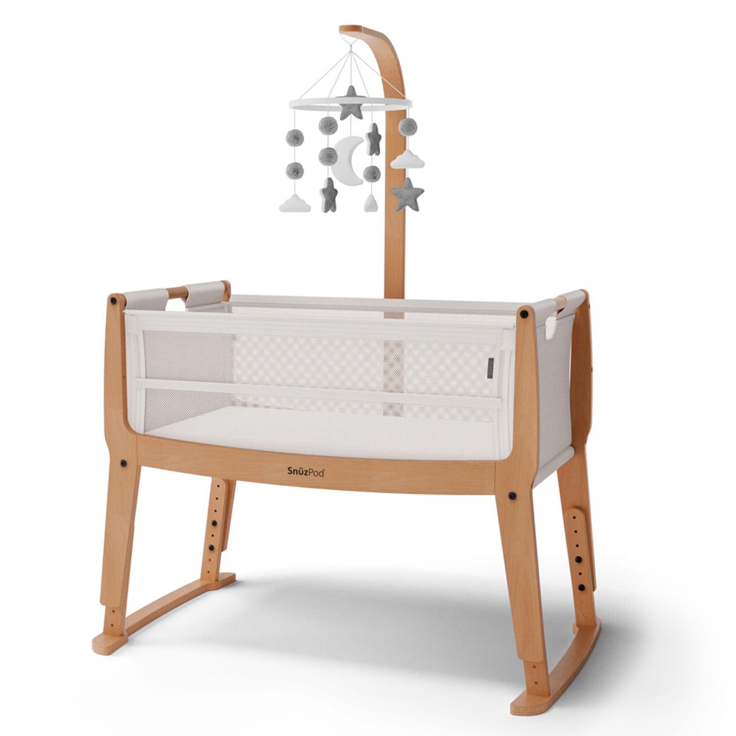 SnuzPod Studio Bedside Crib in Stockholm Natural Cribs