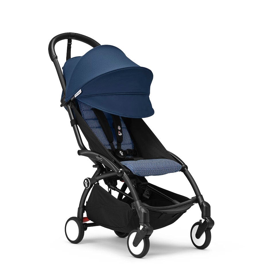 Stokke® YOYO³ 6M+ Stroller Black Frame - Air France Blue Pushchairs & Buggies 16495-6MO-AFB 7040356474097