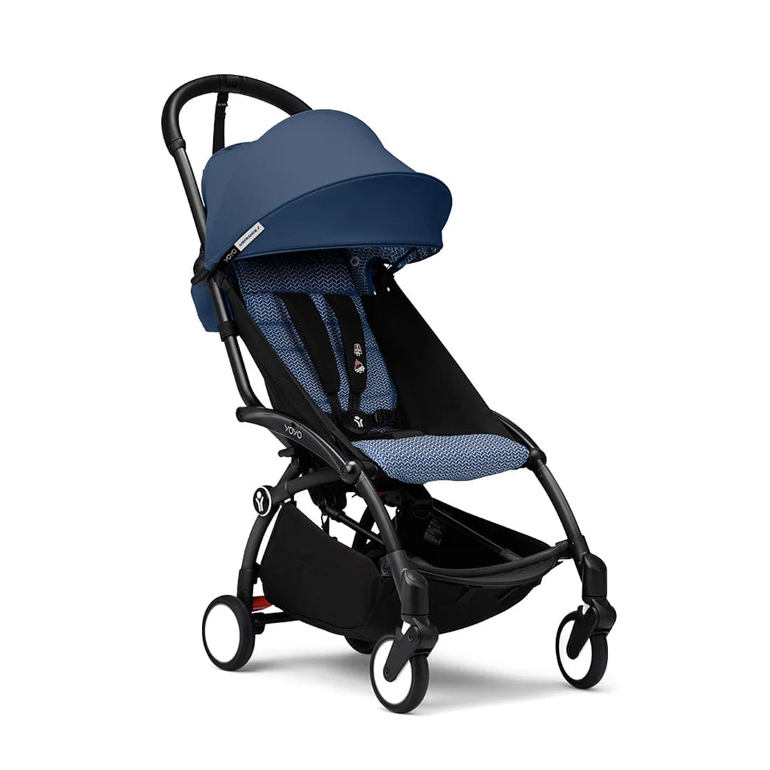 Stokke® YOYO³ 6M+ Stroller Black Frame - Air France Blue Pushchairs & Buggies 16495-6MO-AFB 7040356474097