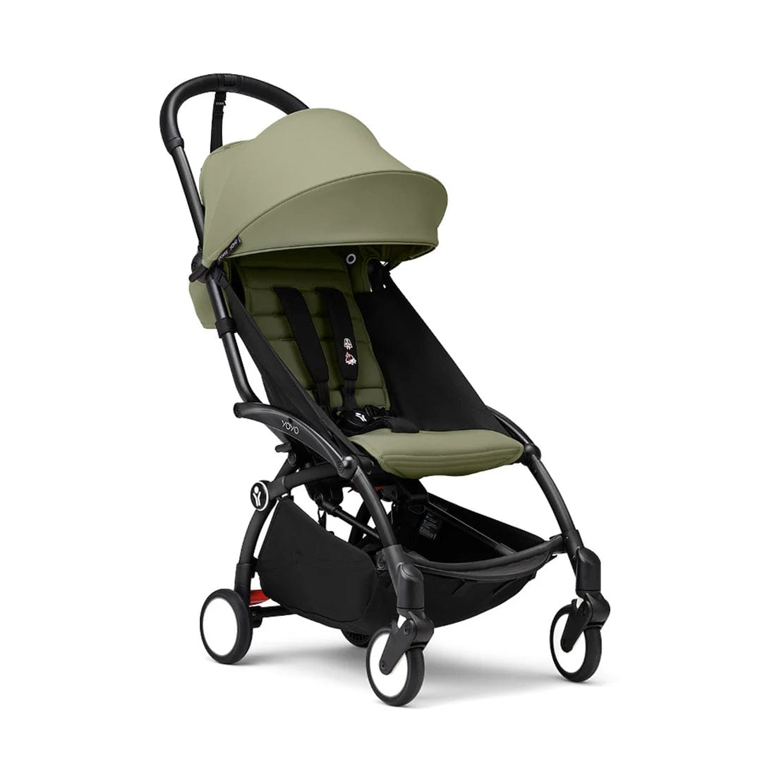 Stokke® YOYO³ 6M+ Stroller Black Frame - Olive Pushchairs & Buggies 16494-6MO-OLI 7040356474110