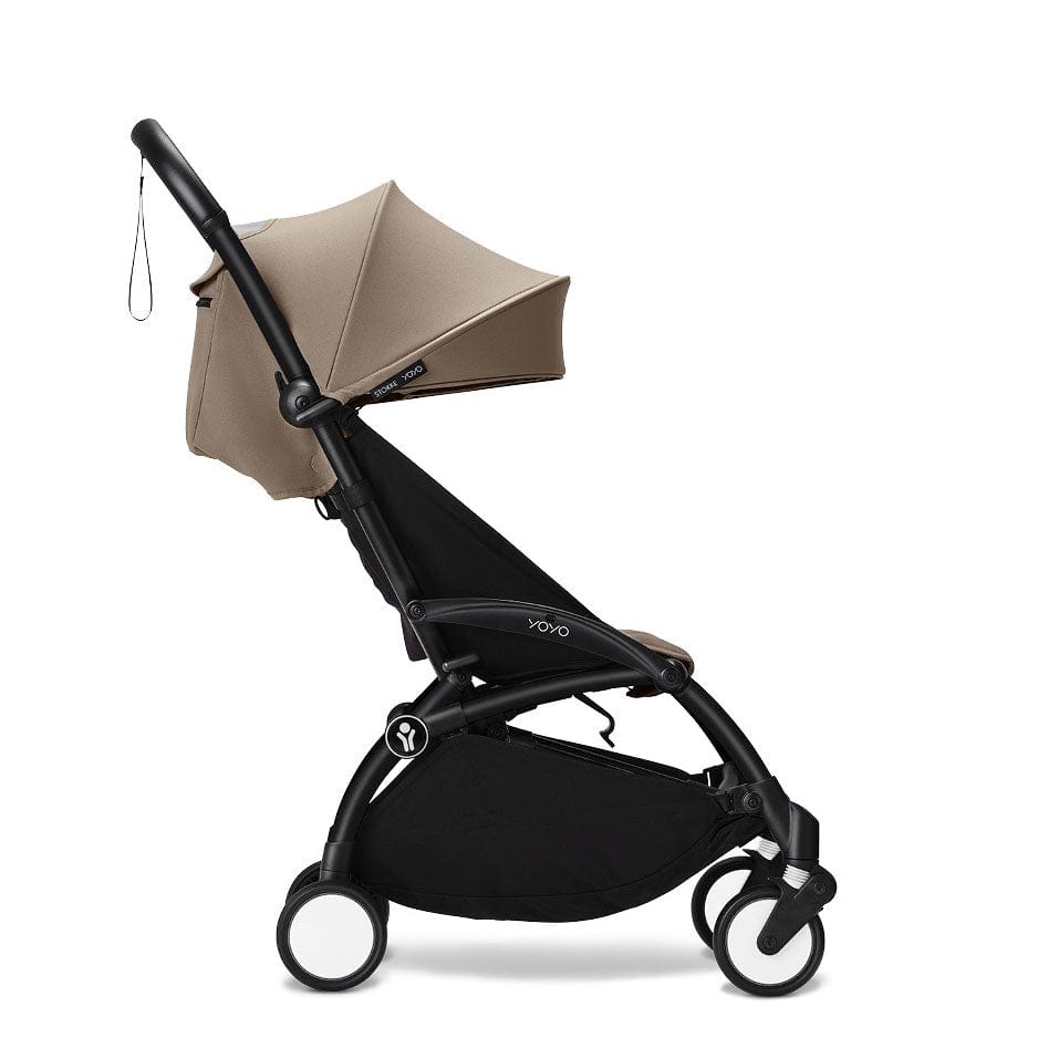 Stokke® YOYO³ 6M+ Stroller Black Frame - Taupe Pushchairs & Buggies 16489-6MO-TAU 7040356474042