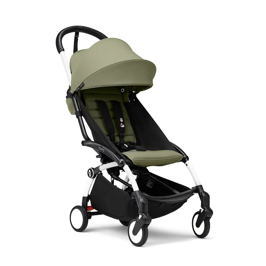 Stokke® YOYO³ 6M+ Stroller White Frame - Olive Pushchairs & Buggies 16486-6MO-OLI 7040356474110