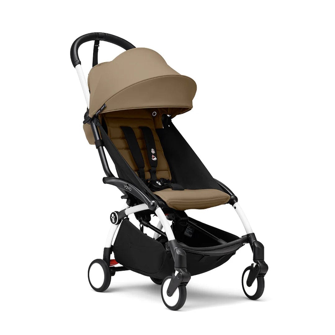 Stokke® YOYO³ 6M+ Stroller White Frame - Toffee Pushchairs & Buggies 16483-6MO-TOF 7040356474073