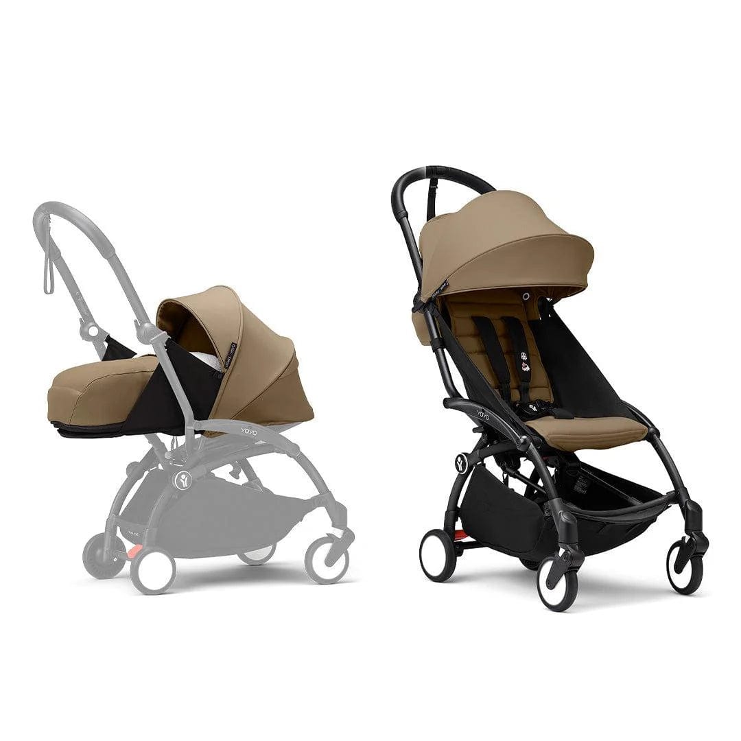 Stokke® YOYO³ Complete Stroller - Black/Toffee Pushchairs & Buggies 16467-STR-TOF 7040356474073