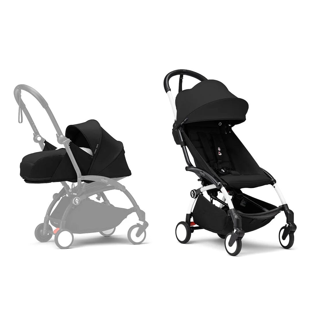 Stokke® YOYO³ Complete Stroller - White/Black Pushchairs & Buggies 16472-STR-BLA 7040356474035